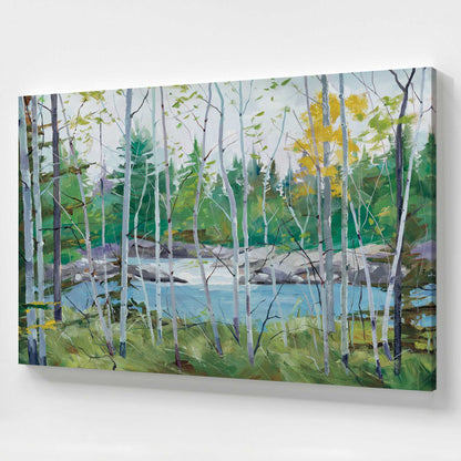 [Color:Stretched Canvas], Picture of art at an angle