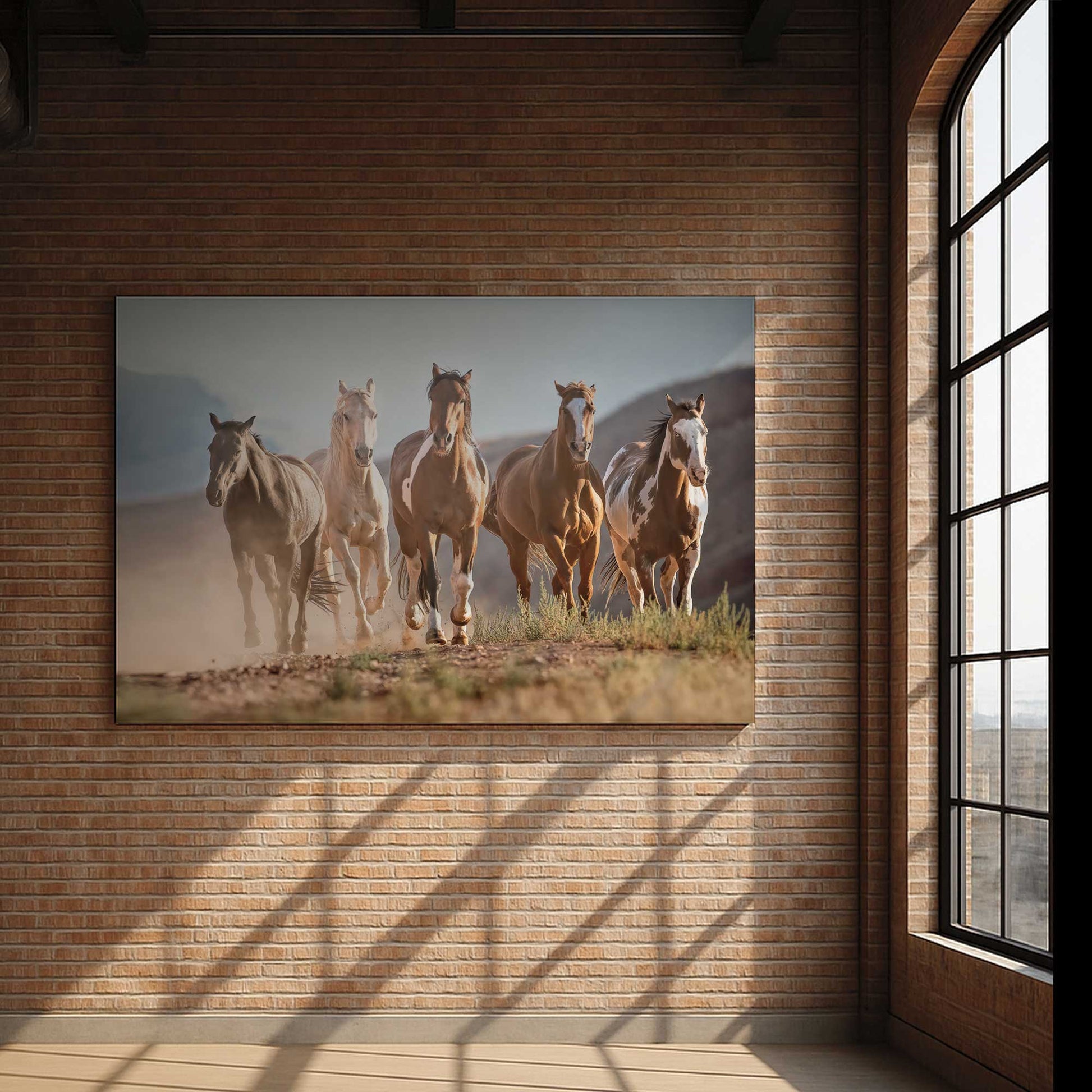 [Color:Stretched Canvas], Picture of art in a room