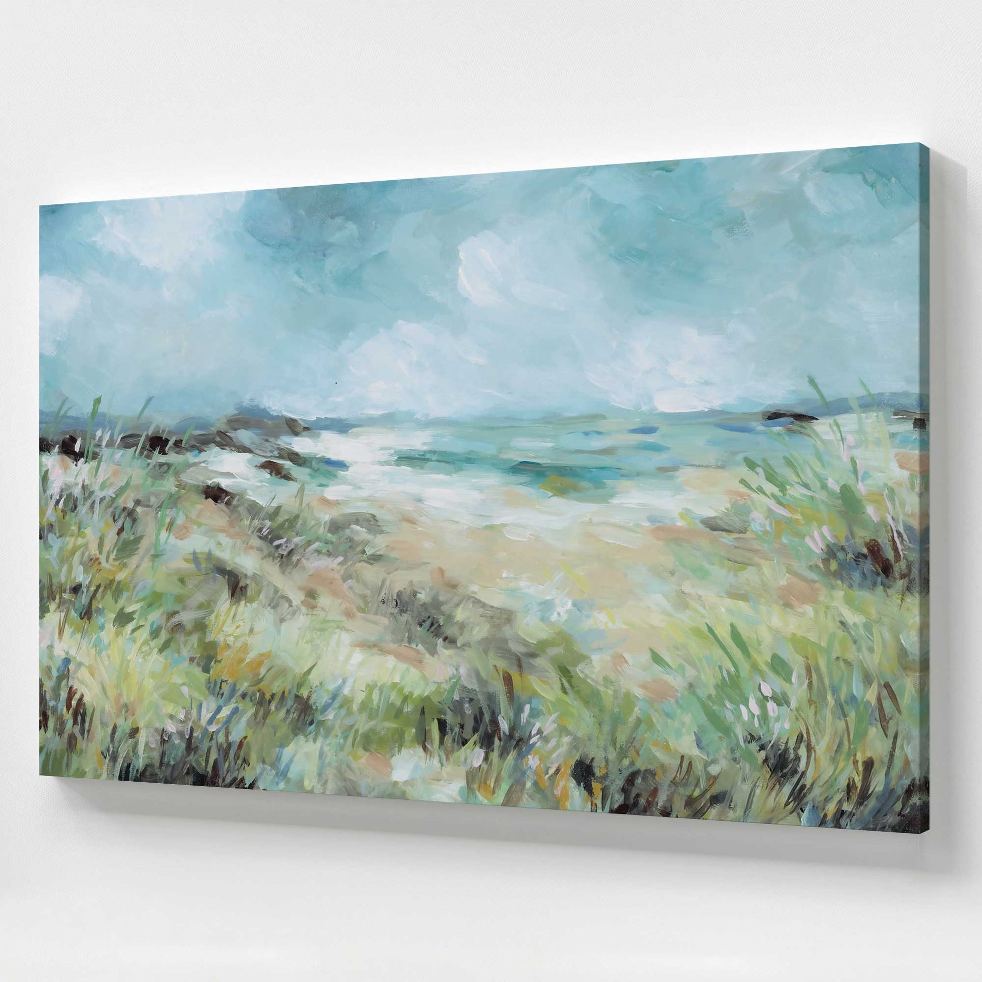 [Color:Stretched Canvas], Picture of art at an angle