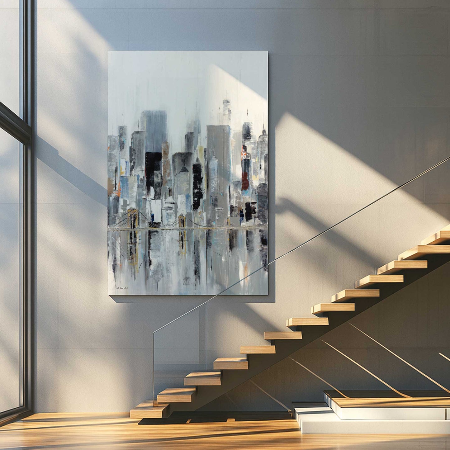 [Color:Stretched Canvas], Picture of art in a room