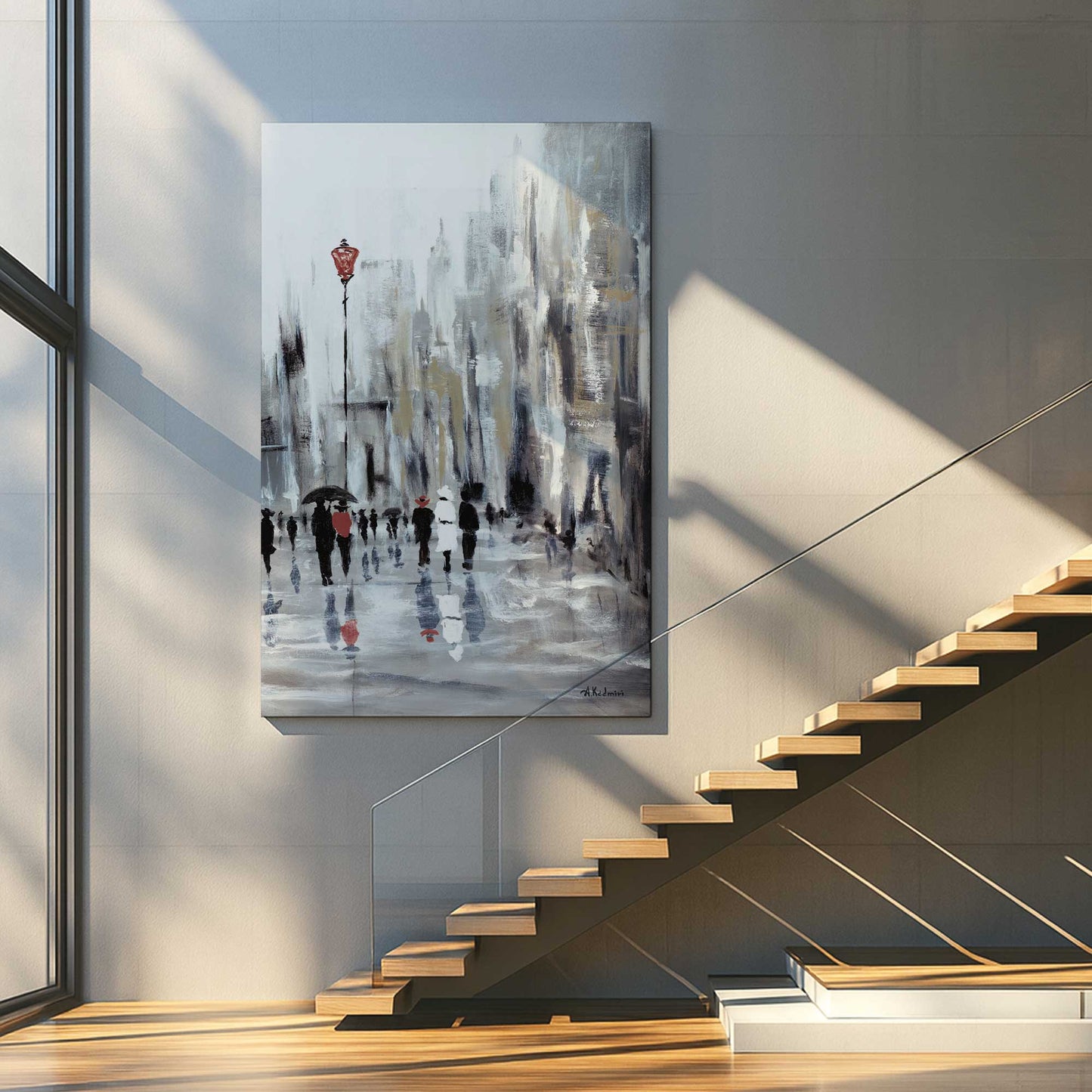[Color:Stretched Canvas], Picture of art in a room