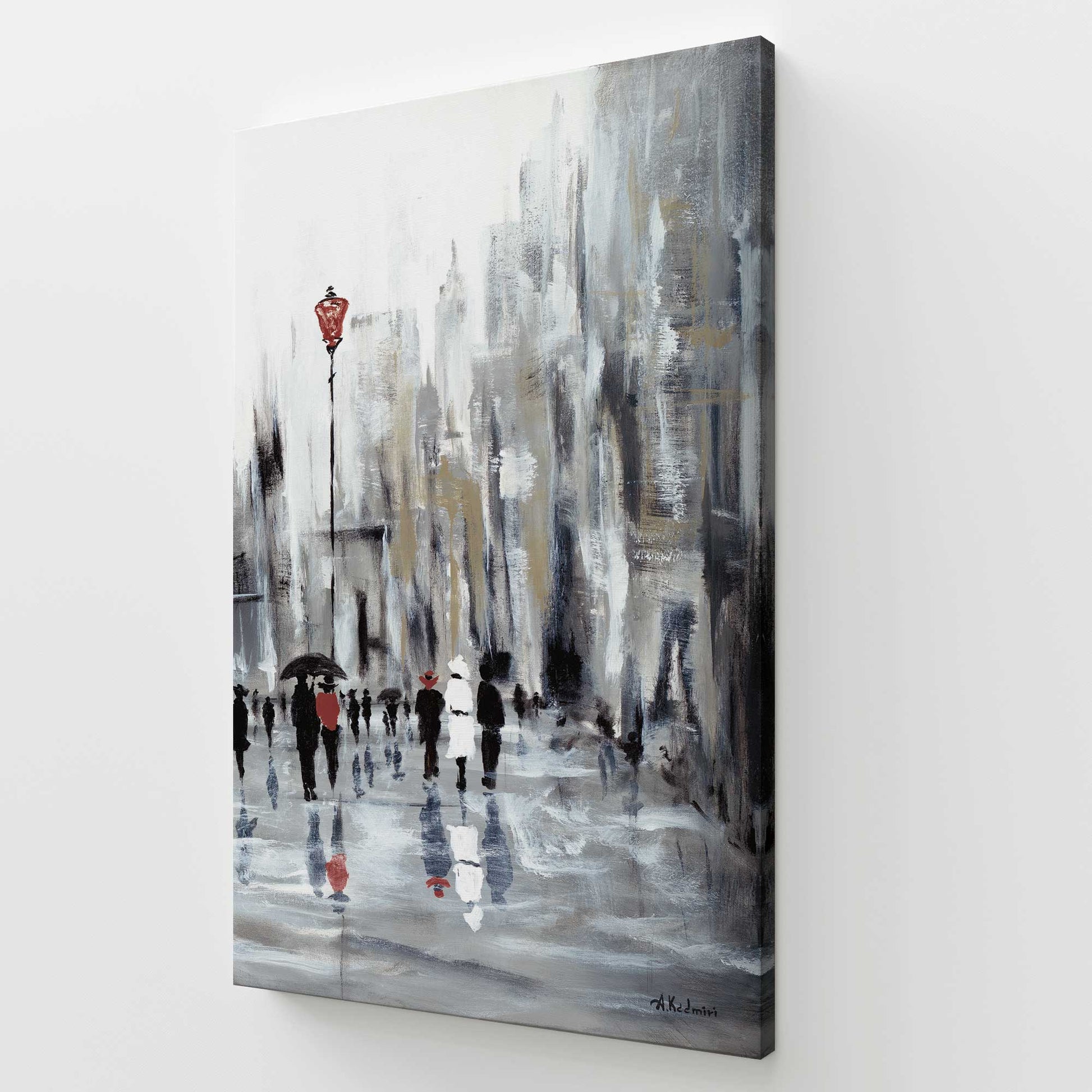 [Color:Stretched Canvas], Picture of art at an angle