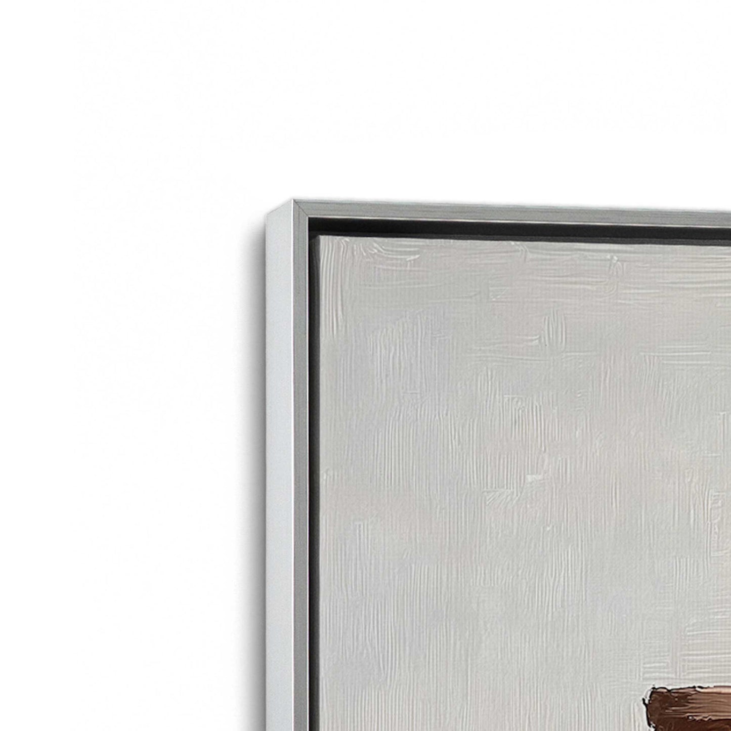 [Color:Polished Chrome], Picture of art in a Polished Chrome frame at an angle
