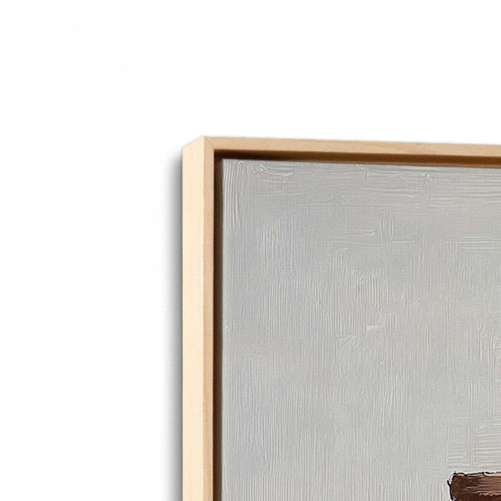 [Color:American Maple], Picture of art in a American Maple frame at an angle