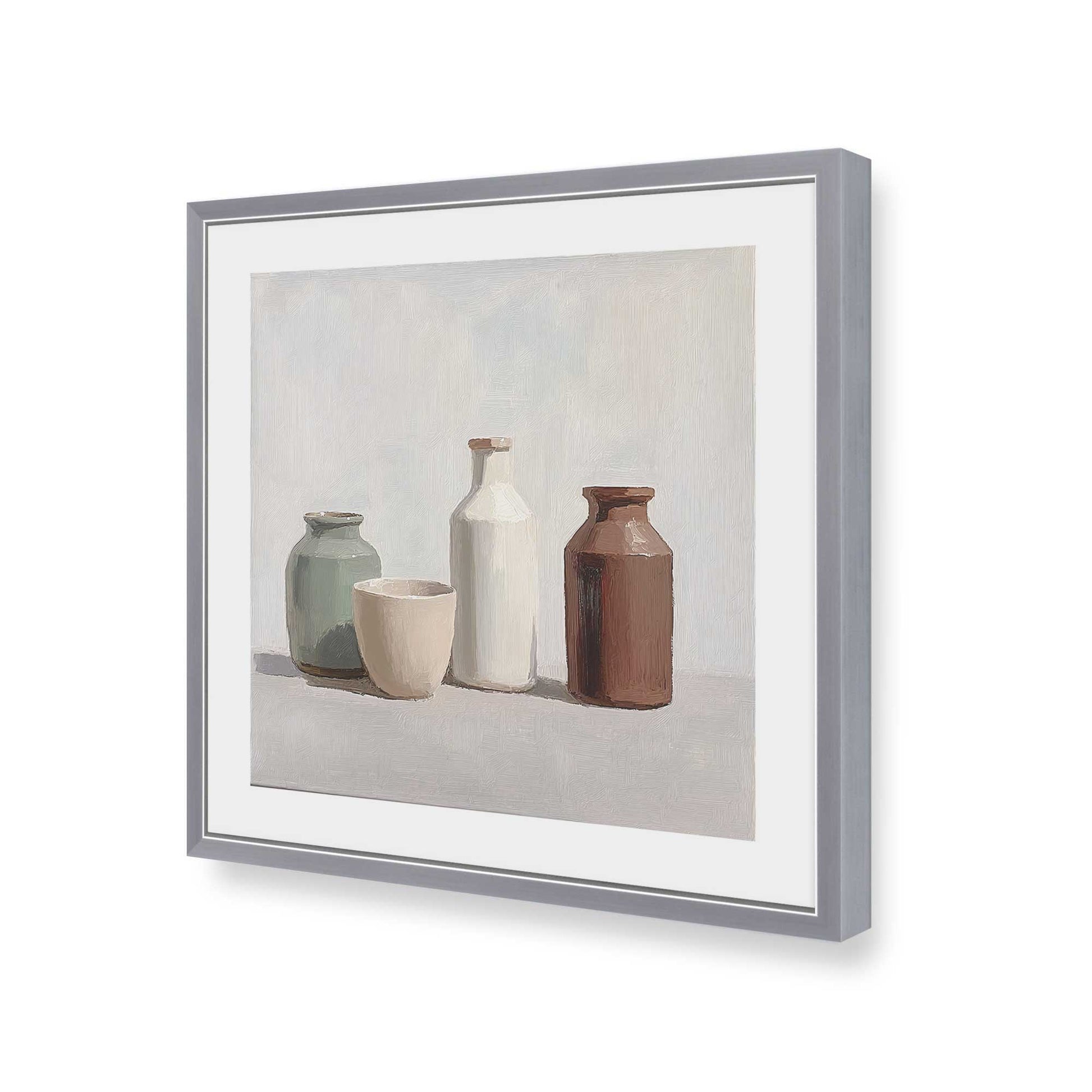 [Color:Polished Chrome], Picture of art in a Polished Chrome frame of the corner