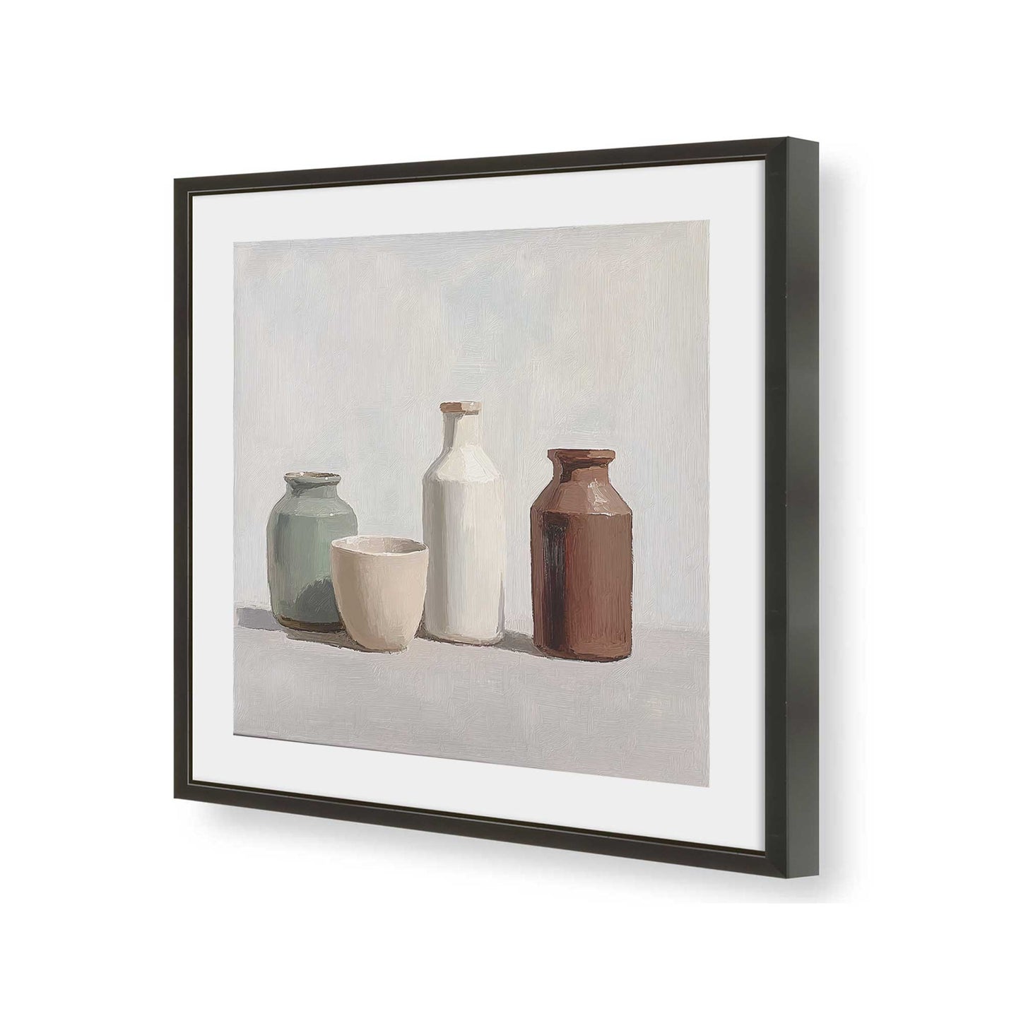 [Color:Satin Black], Picture of art in a Satin Black frame of the corner