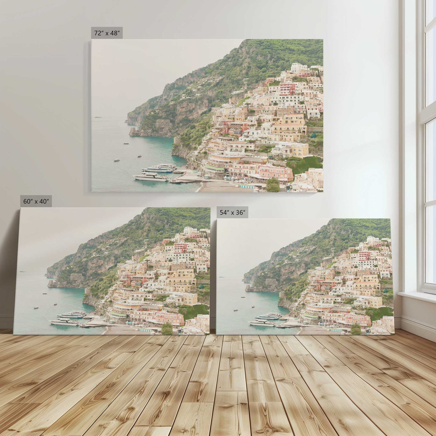 [Color:Stretched Canvas], Image showing the size comparisons