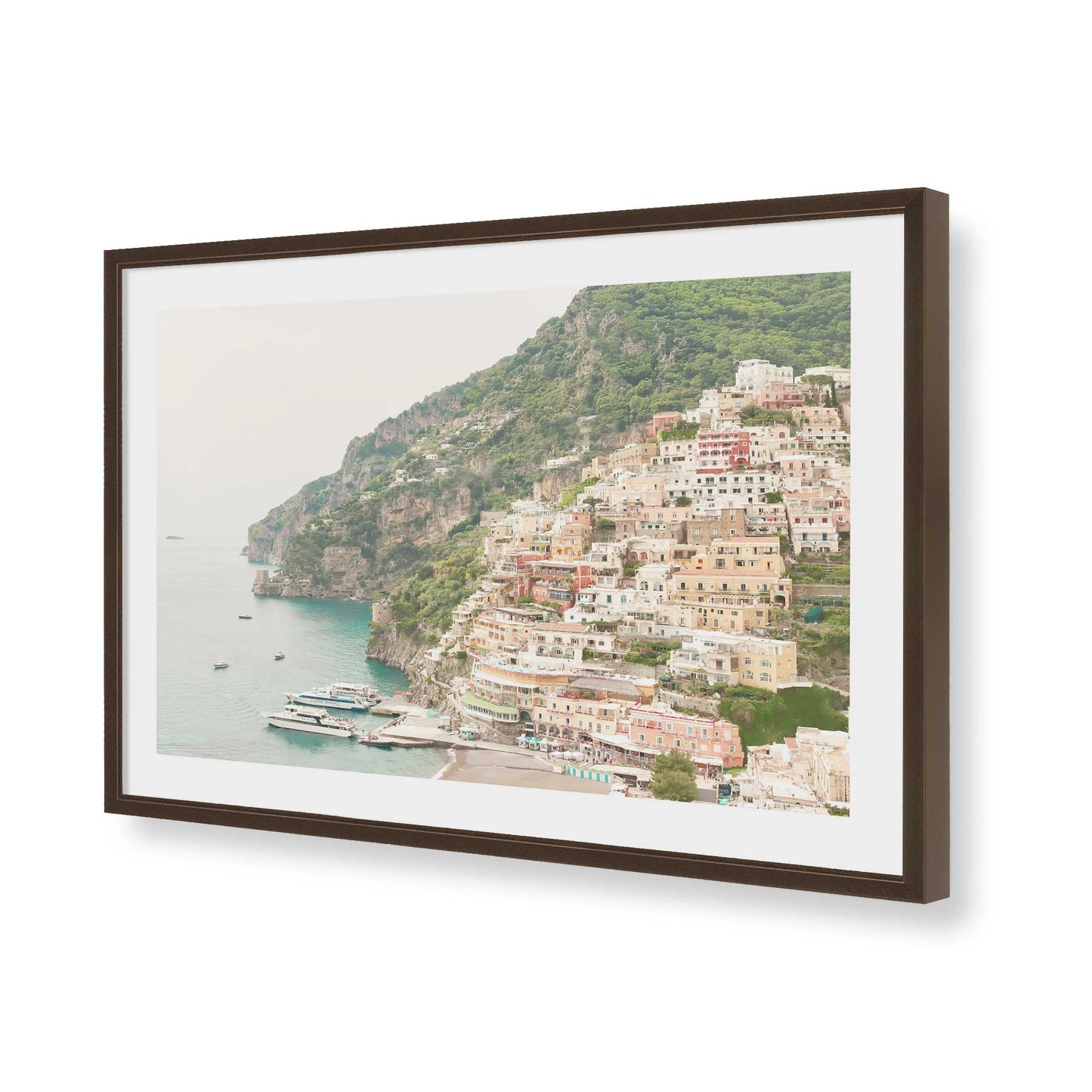 [Color:Brown], Picture of art in a Brown frame of the corner