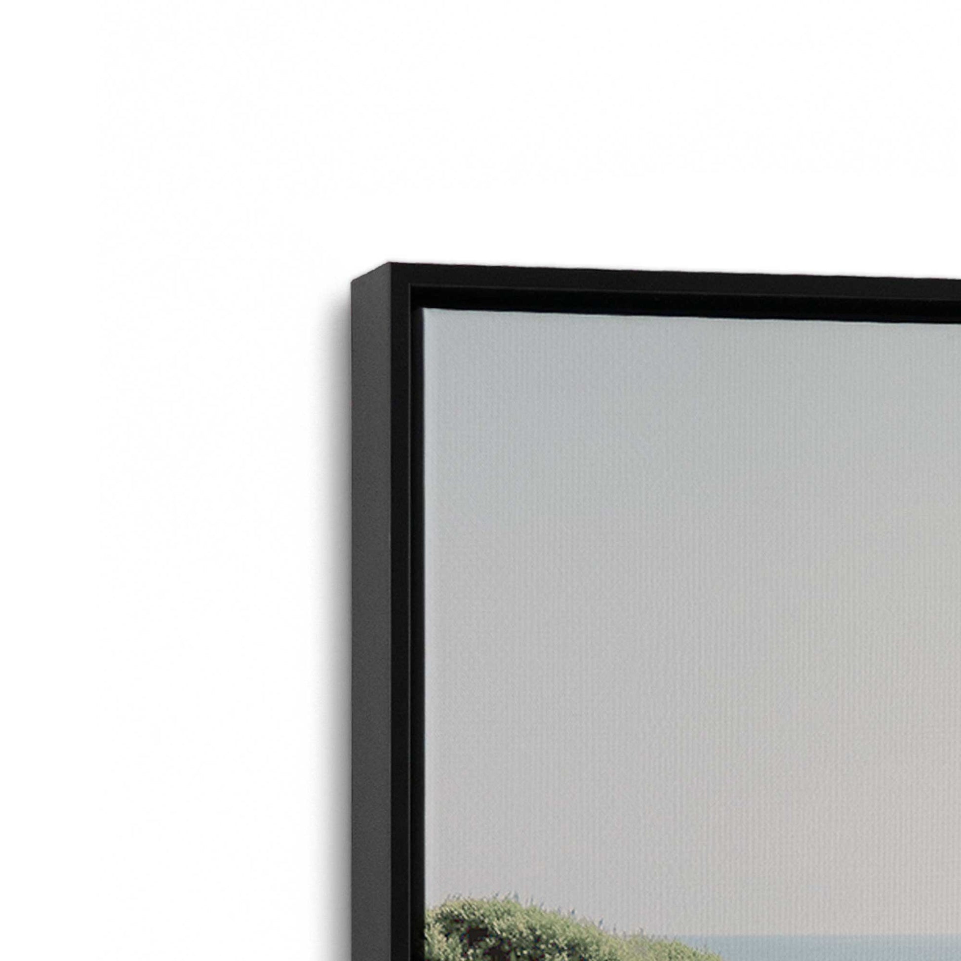 [Color:Satin Black], Picture of art in a Satin Black frame at an angle