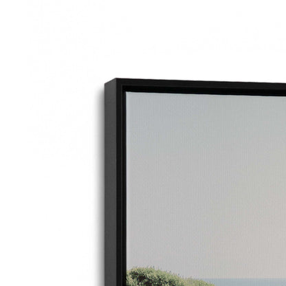 [Color:Satin Black], Picture of art in a Satin Black frame at an angle