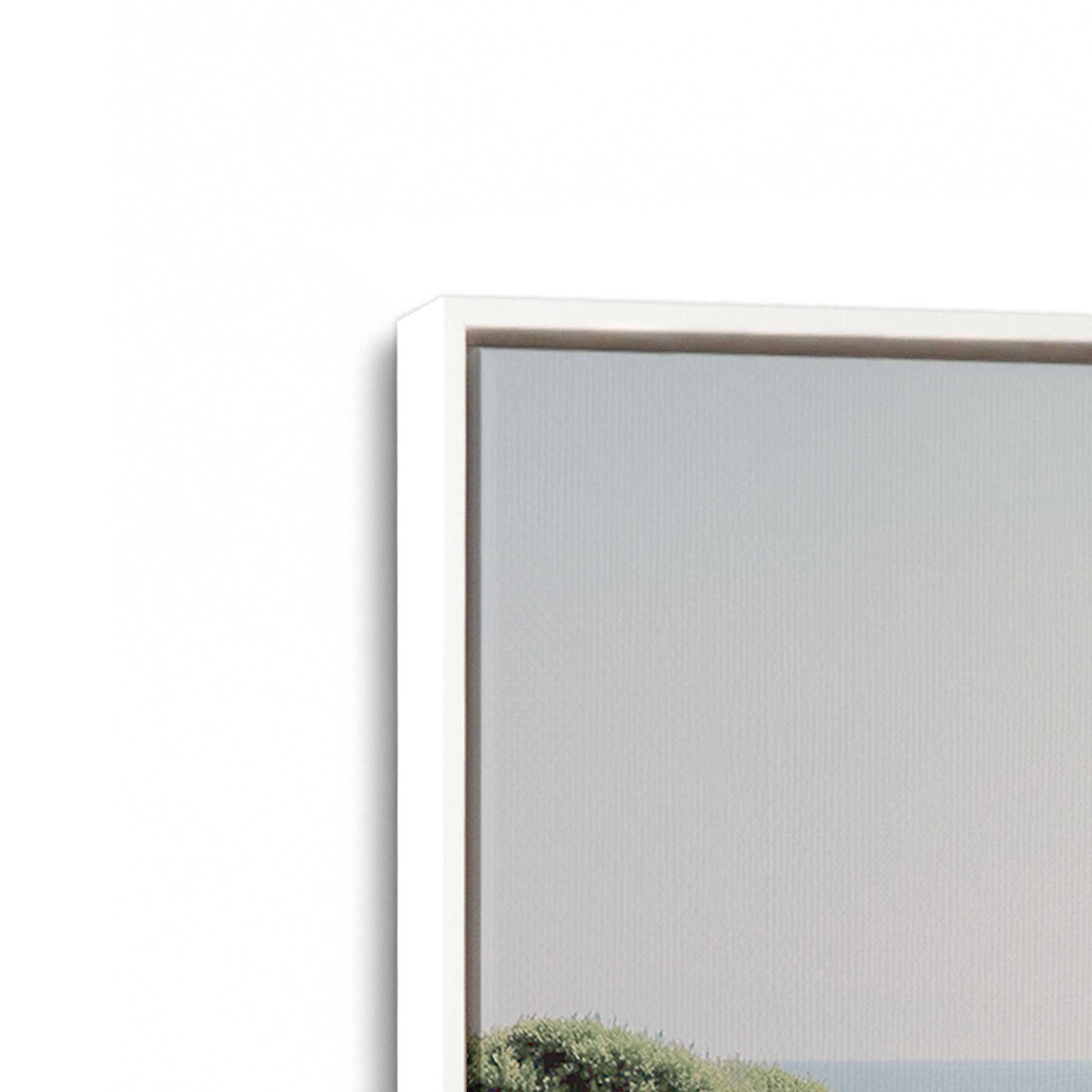 [Color:Opaque White], Picture of art in a White frame at an angle