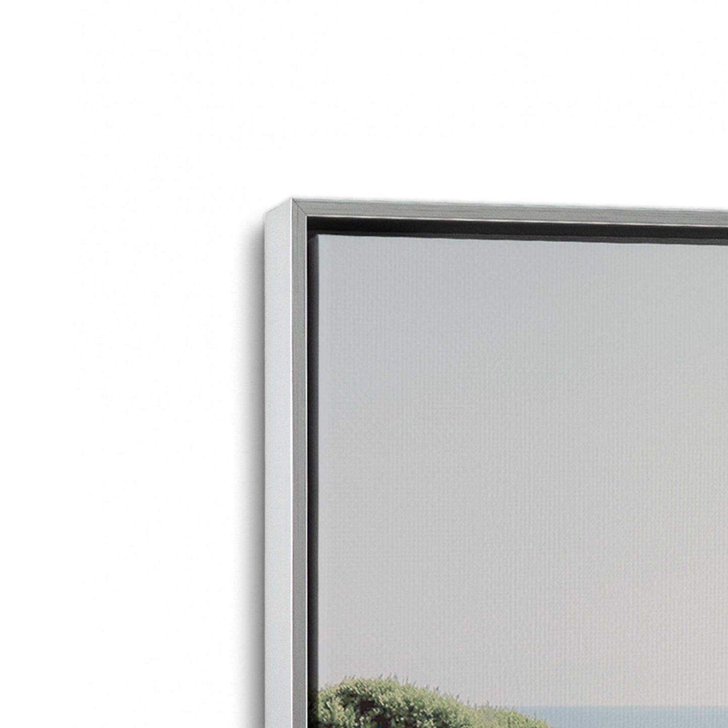 [Color:Polished Chrome], Picture of art in a Polished Chrome frame at an angle