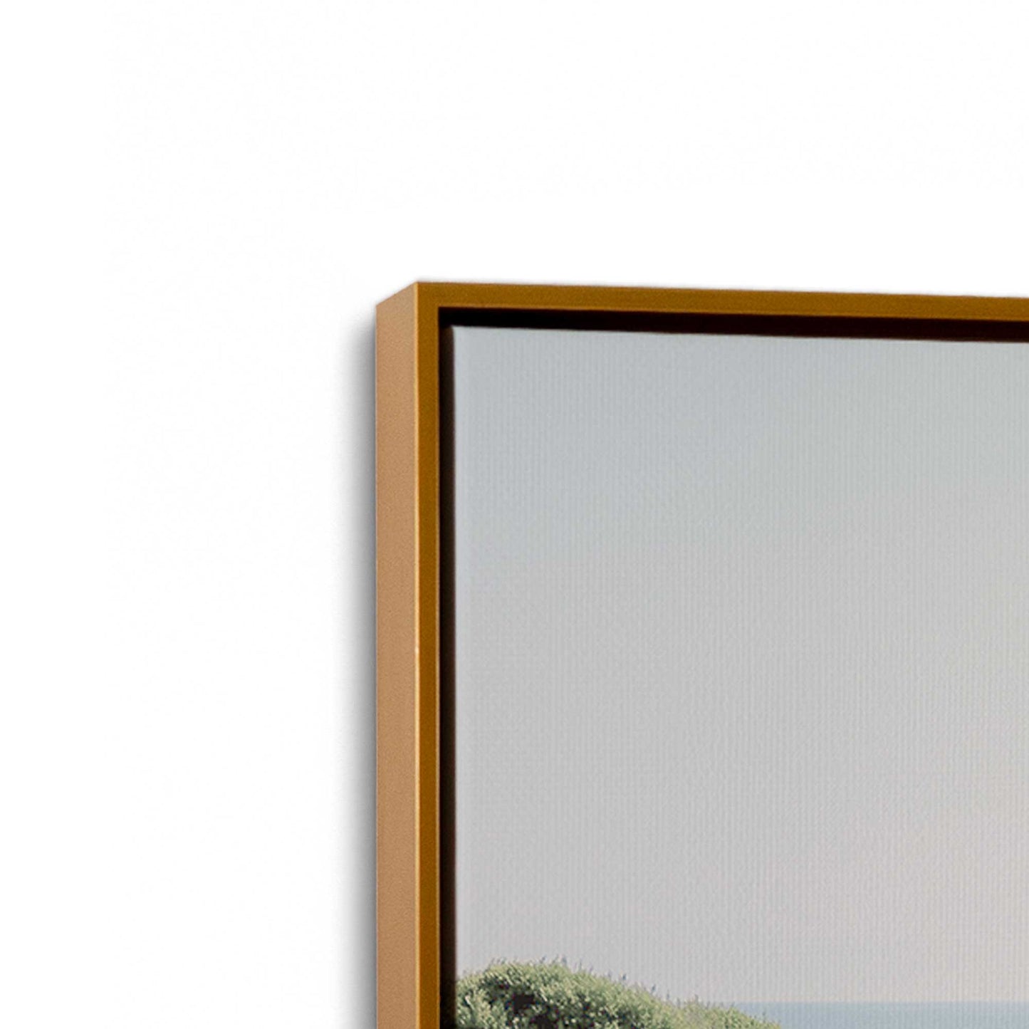 [Color:Polished Gold], Picture of art in a Polished Gold frame at an angle