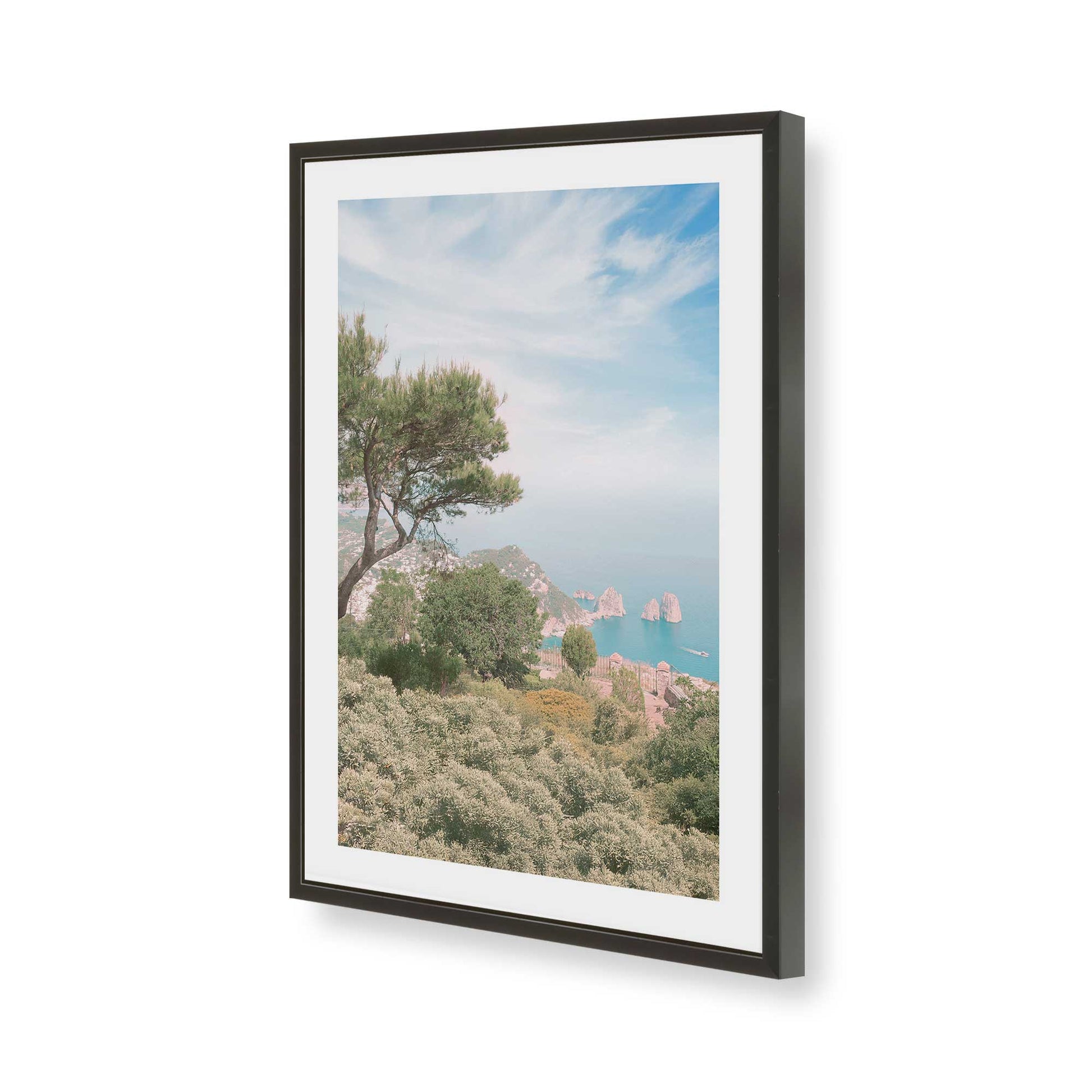 [Color:Satin Black], Picture of art in a Satin Black frame of the corner