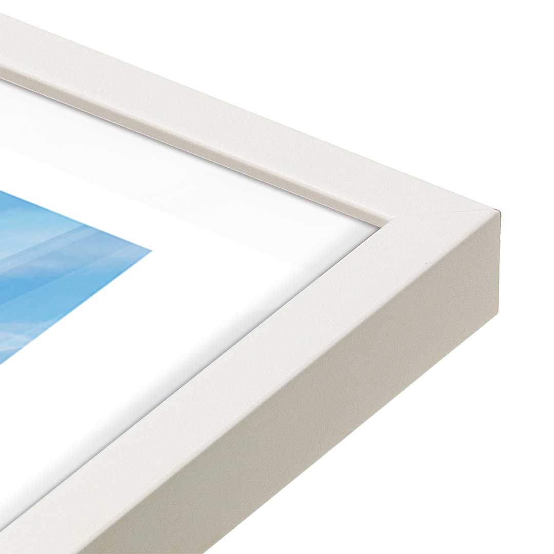 [Color:Opaque White], Picture of art in a Opaque White frame at an angle