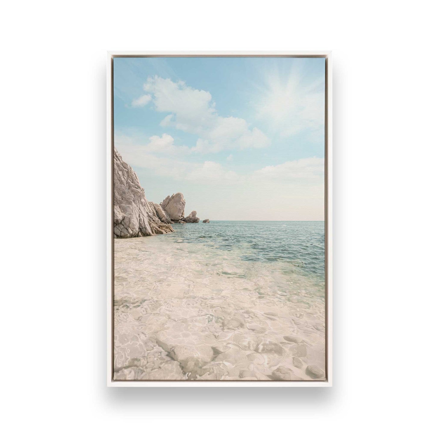 [Color:Opaque White], Picture of art in a White frame