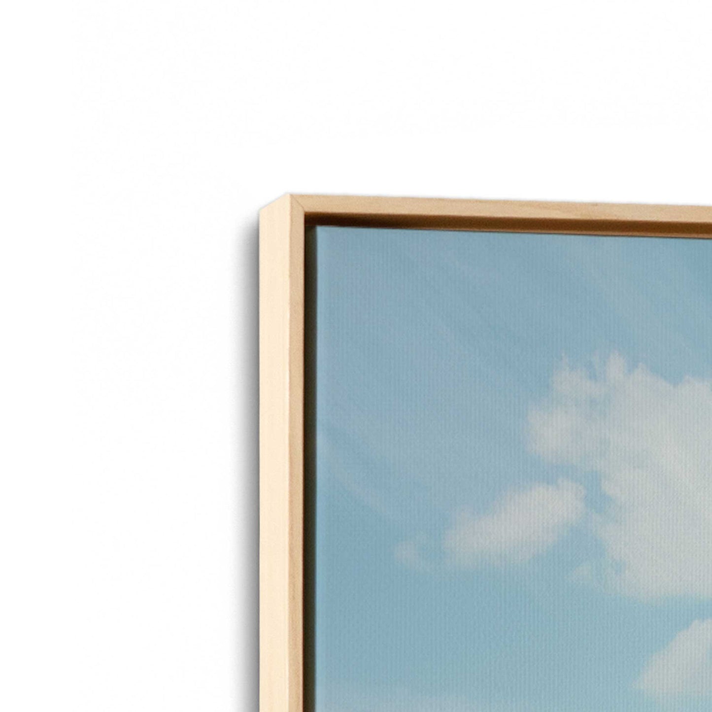 [Color:American Maple], Picture of art in a American Maple frame at an angle