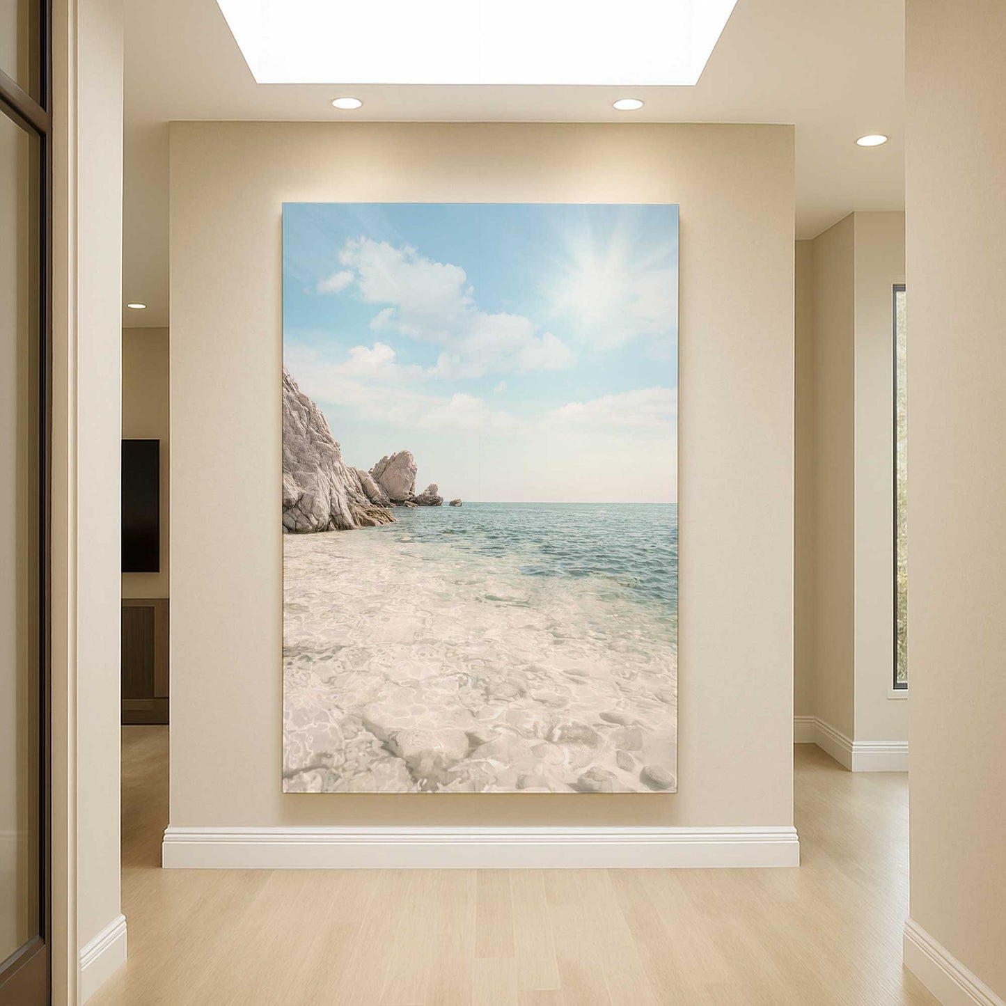 [Color:Stretched Canvas], Picture of art in a room