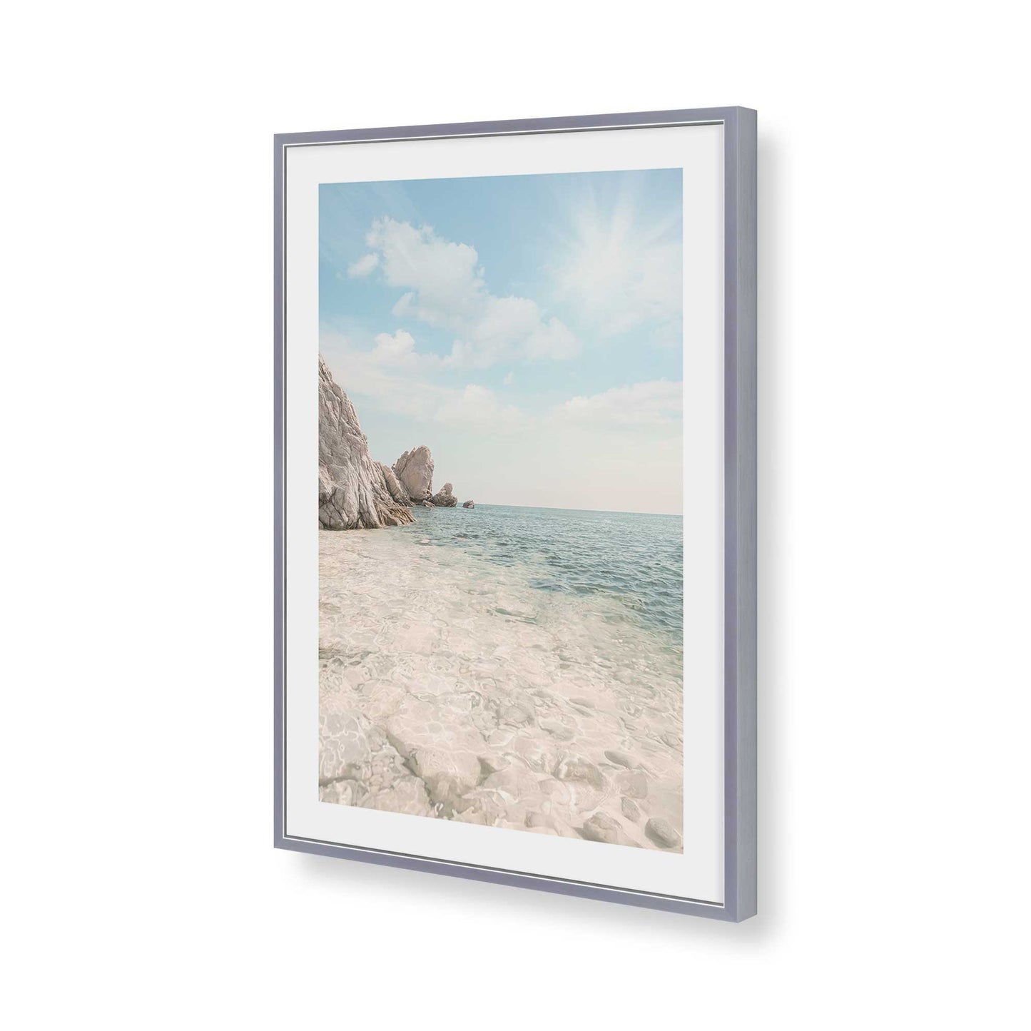 [Color:Polished Chrome], Picture of art in a Polished Chrome frame of the corner