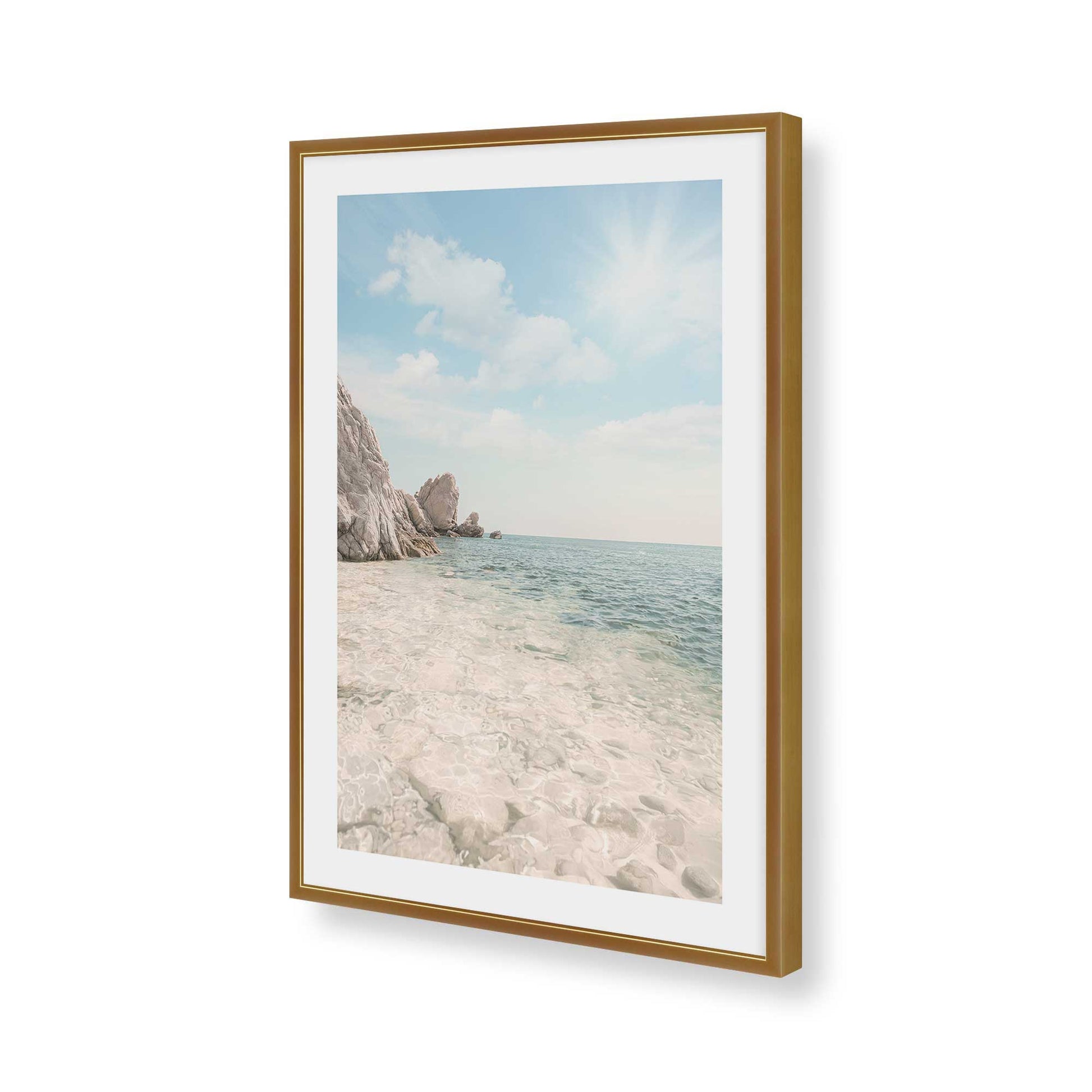 [Color:Polished Gold], Picture of art in a Polished Gold frame of the corner