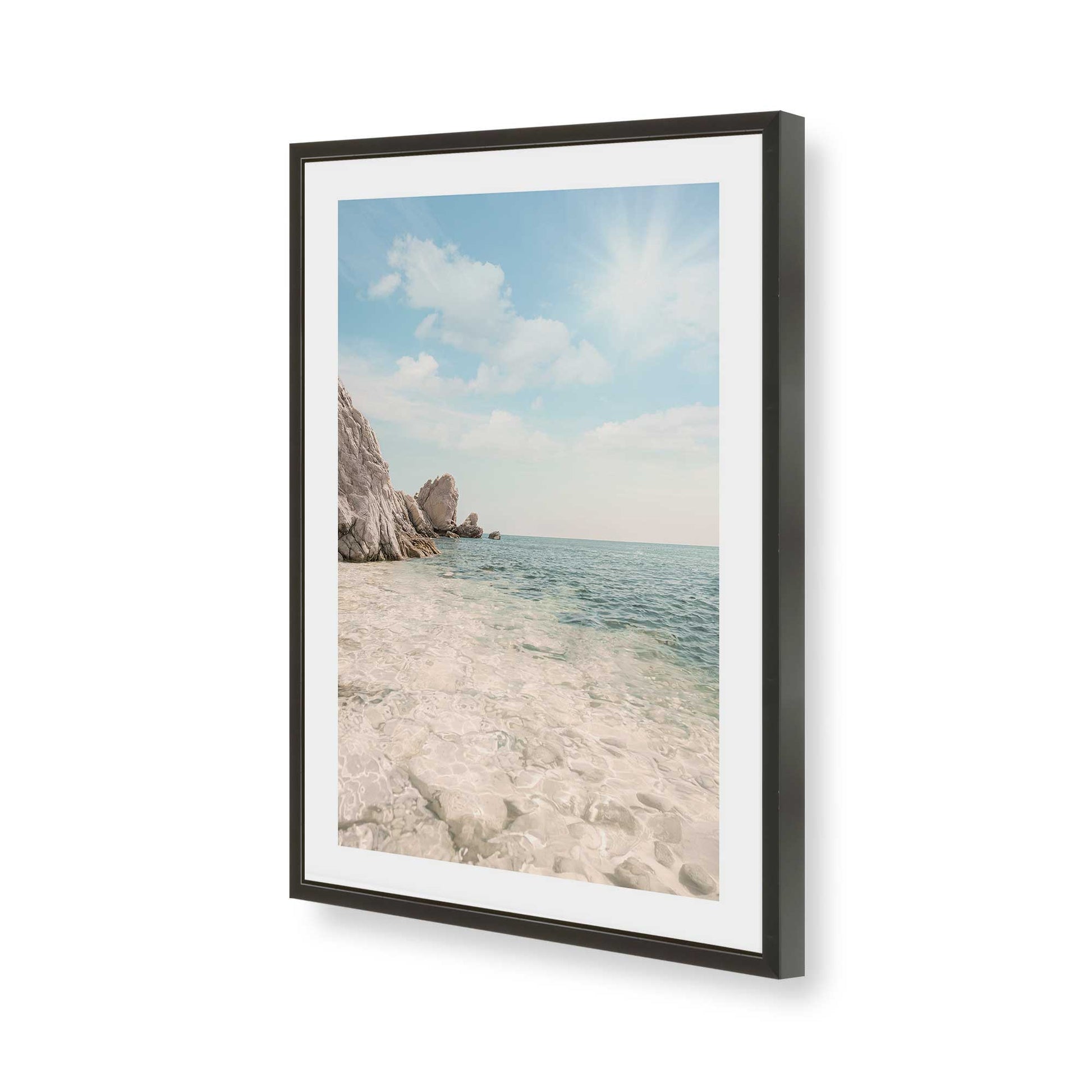 [Color:Satin Black], Picture of art in a Satin Black frame of the corner