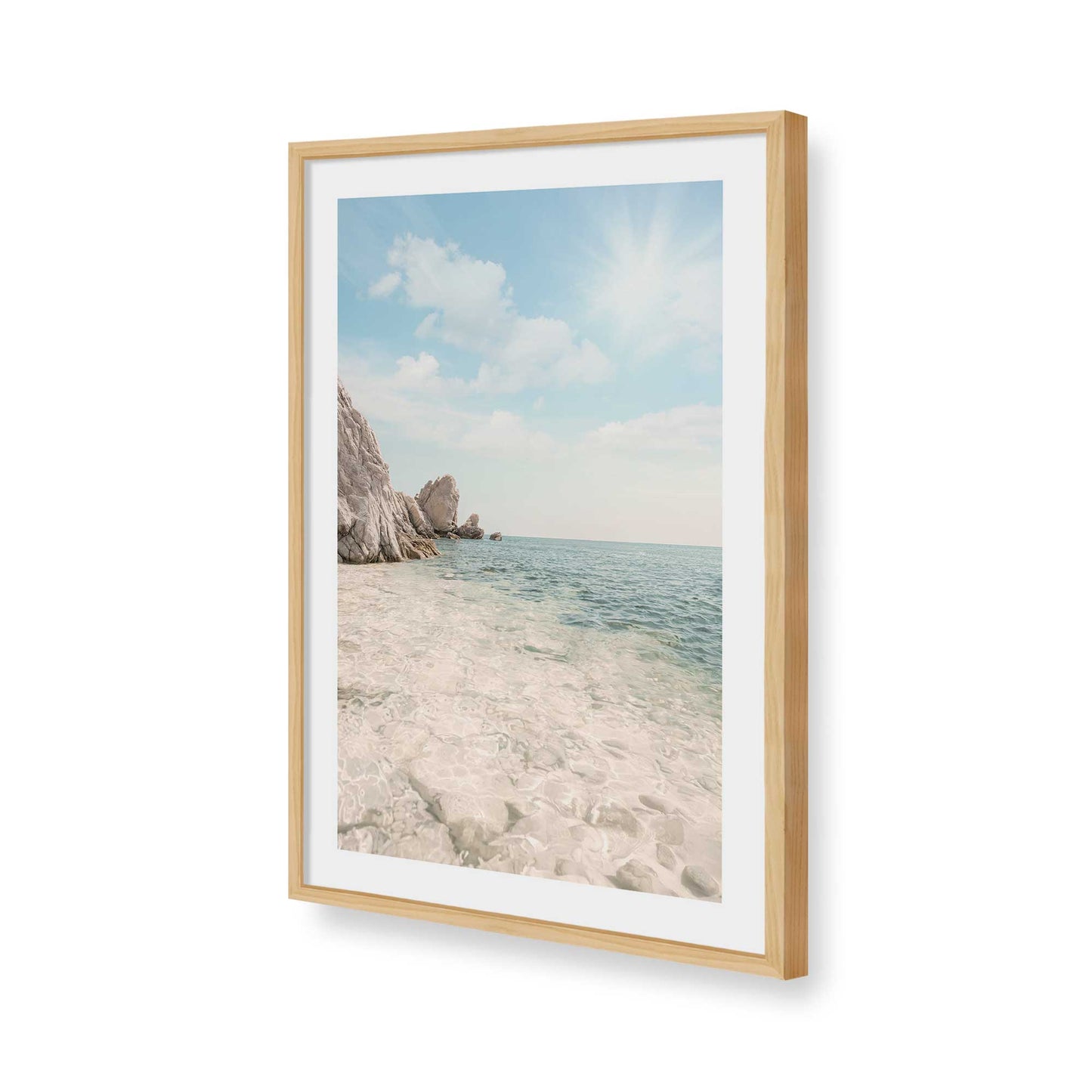 [Color:American Maple], Picture of art in a American Maple frame of the corner