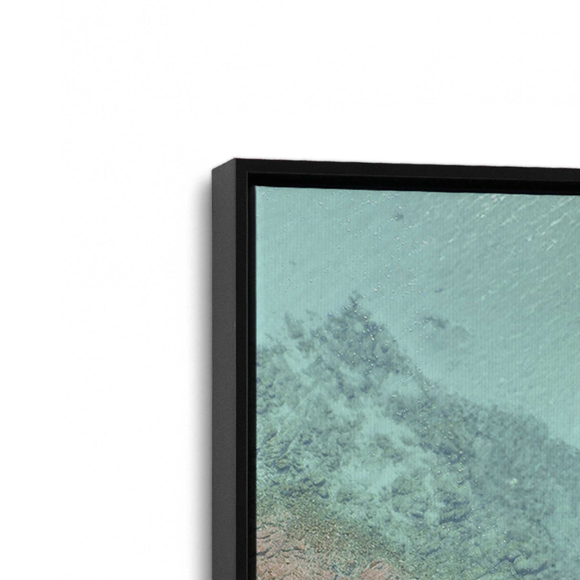 [Color:Satin Black], Picture of art in a Satin Black frame at an angle