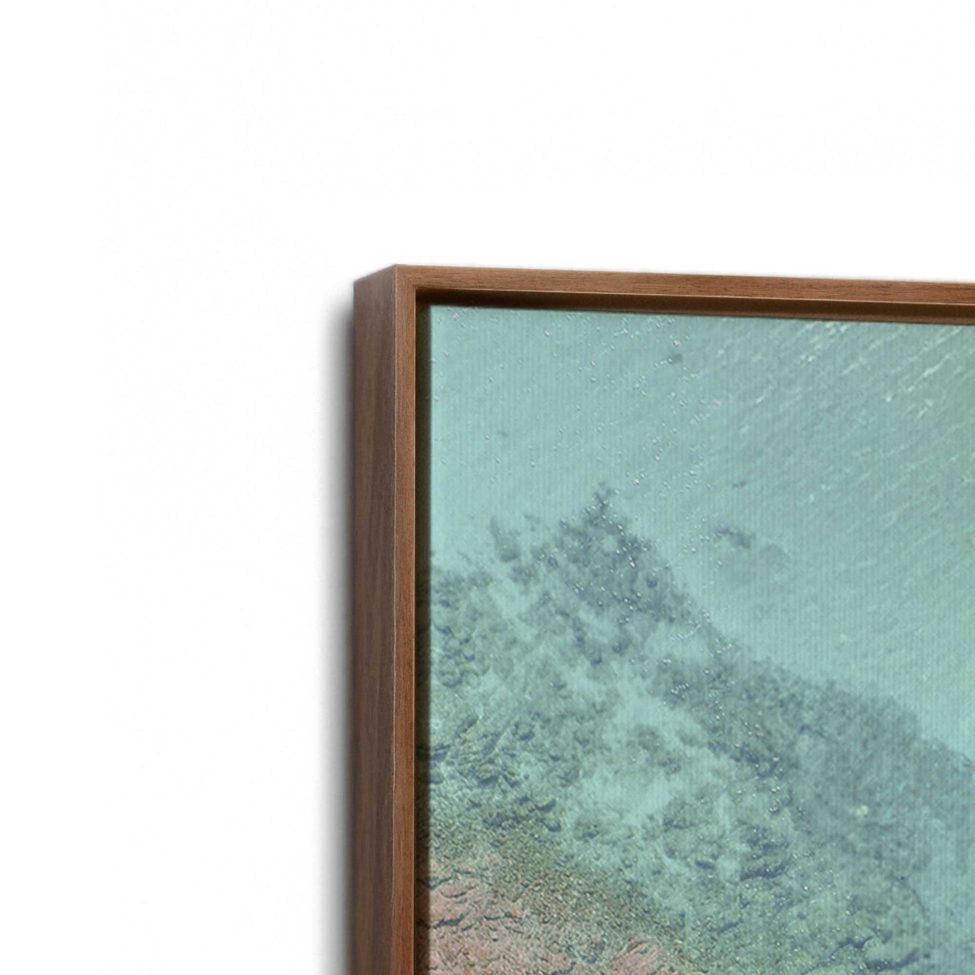 [Color:Walnut], Picture of art in a Walnut frame at an angle