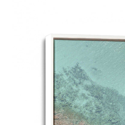 [Color:Opaque White], Picture of art in a White frame at an angle
