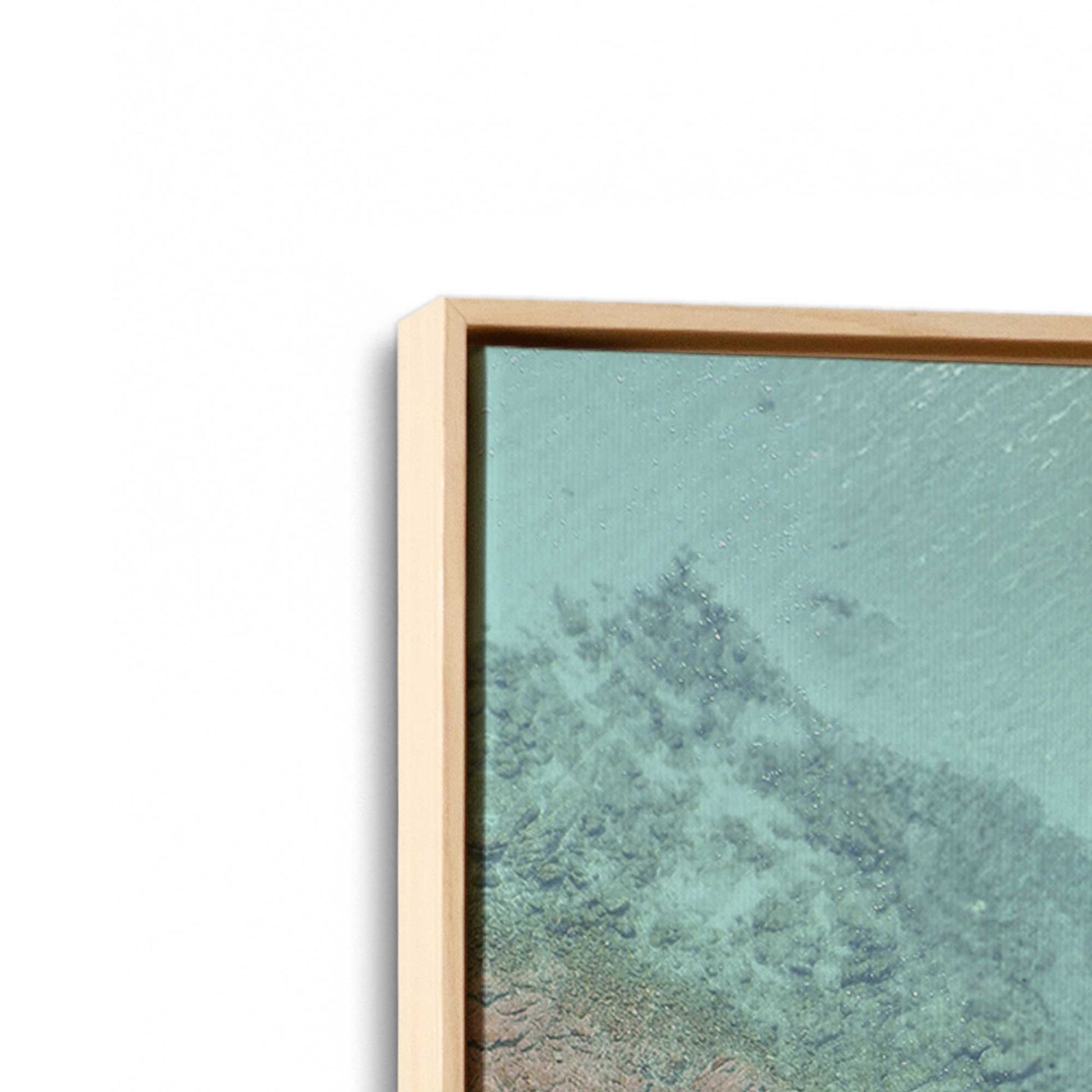 [Color:American Maple], Picture of art in a American Maple frame at an angle