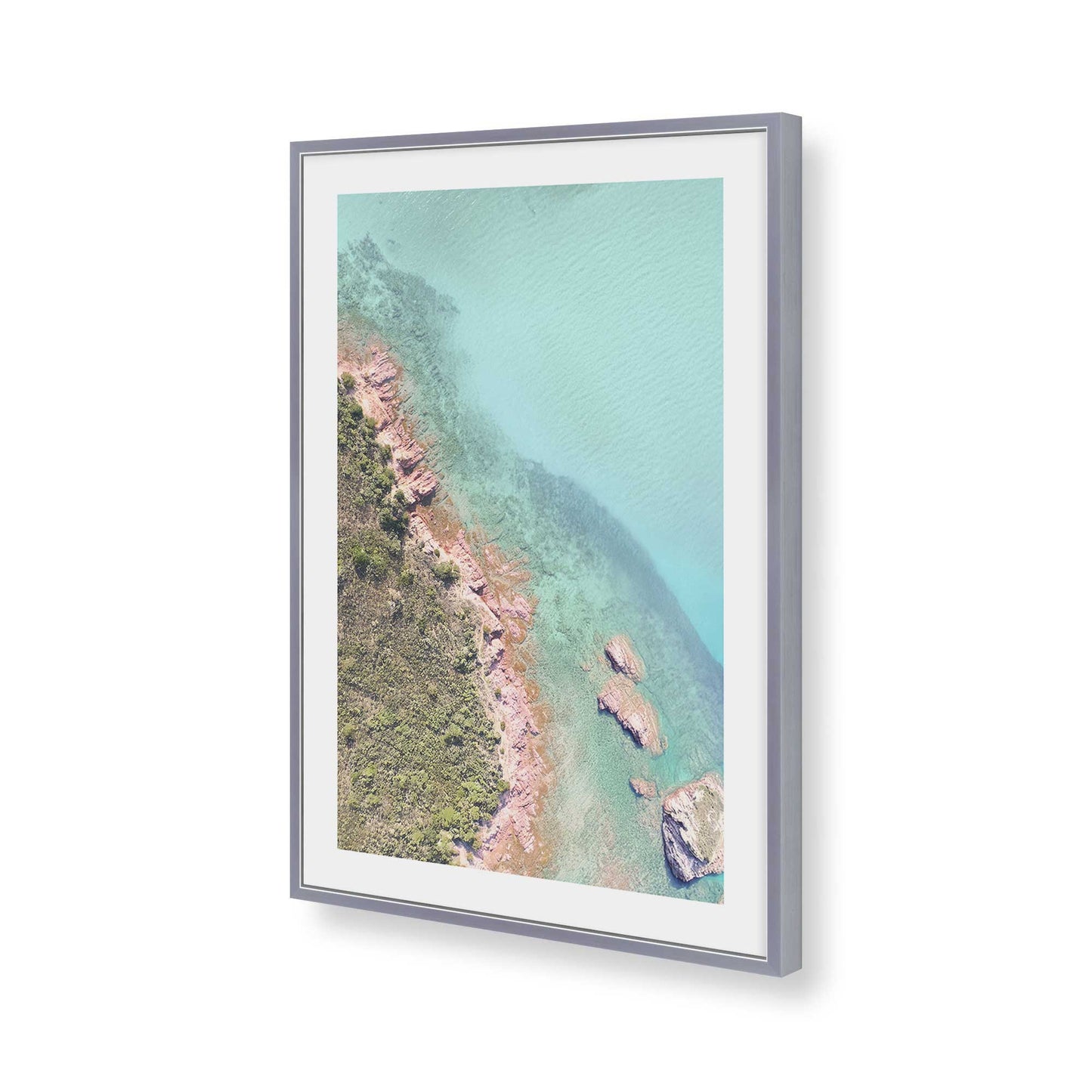 [Color:Polished Chrome], Picture of art in a Polished Chrome frame of the corner