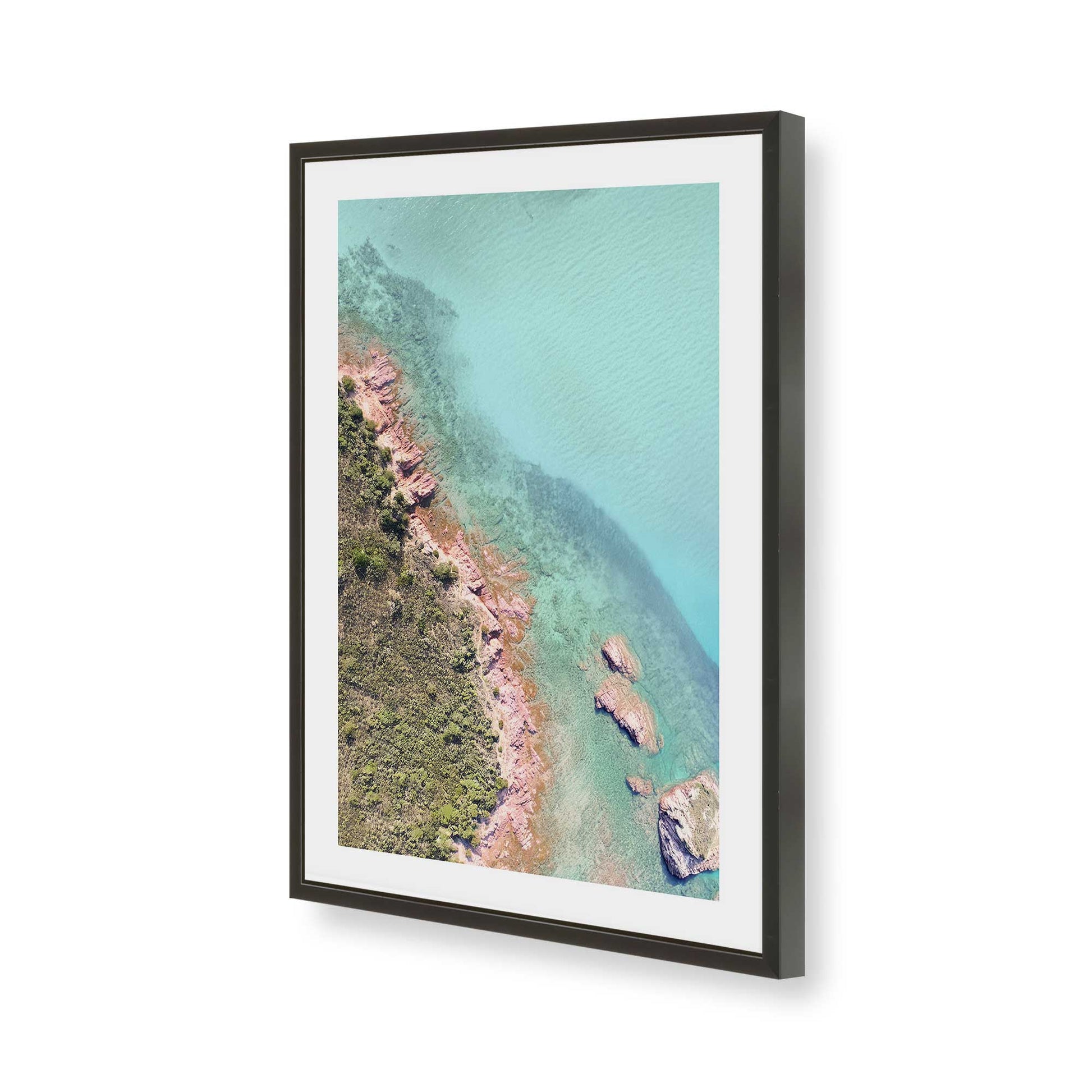 [Color:Satin Black], Picture of art in a Satin Black frame of the corner