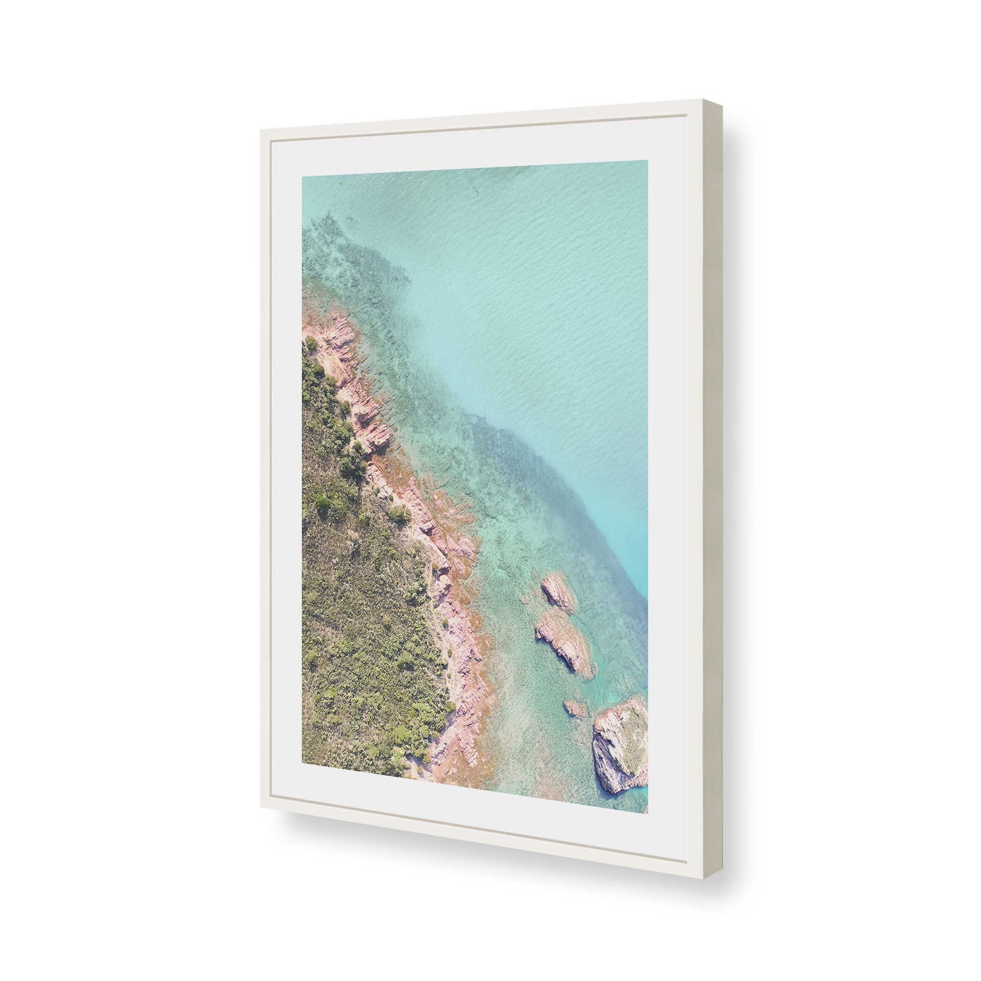 [Color:Opaque White], Picture of art in a Opaque White frame of the corner