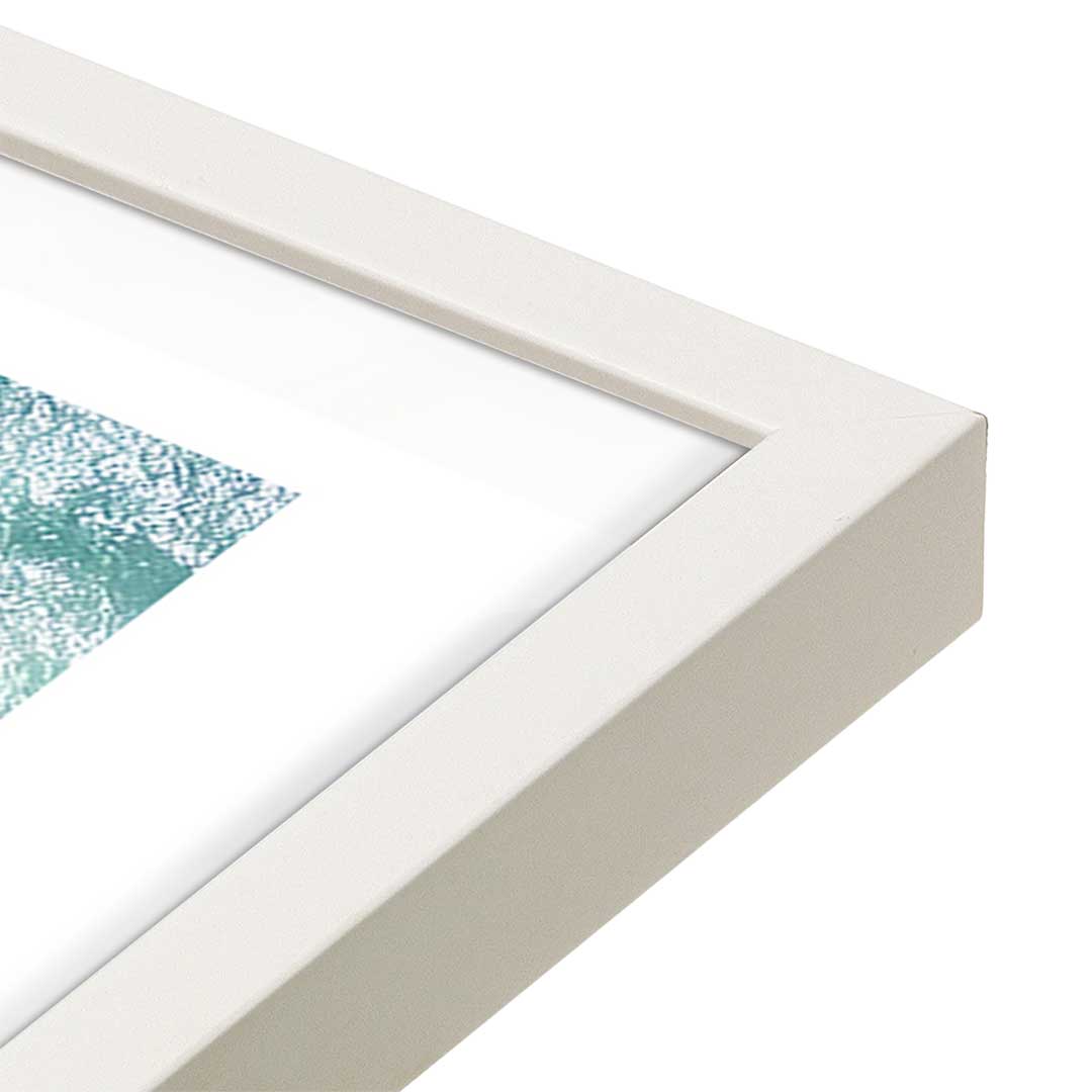 [Color:Opaque White], Picture of art in a Opaque White frame at an angle