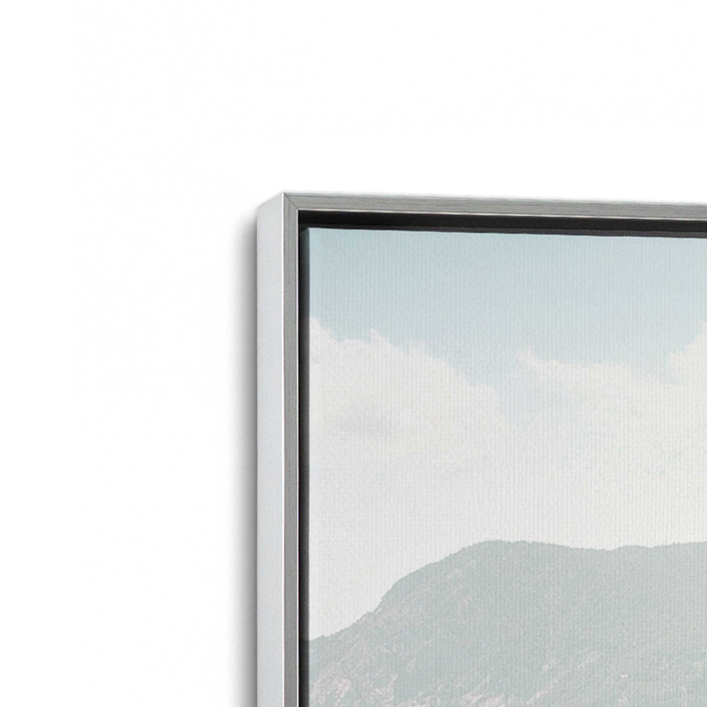 [Color:Polished Chrome], Picture of art in a Polished Chrome frame at an angle