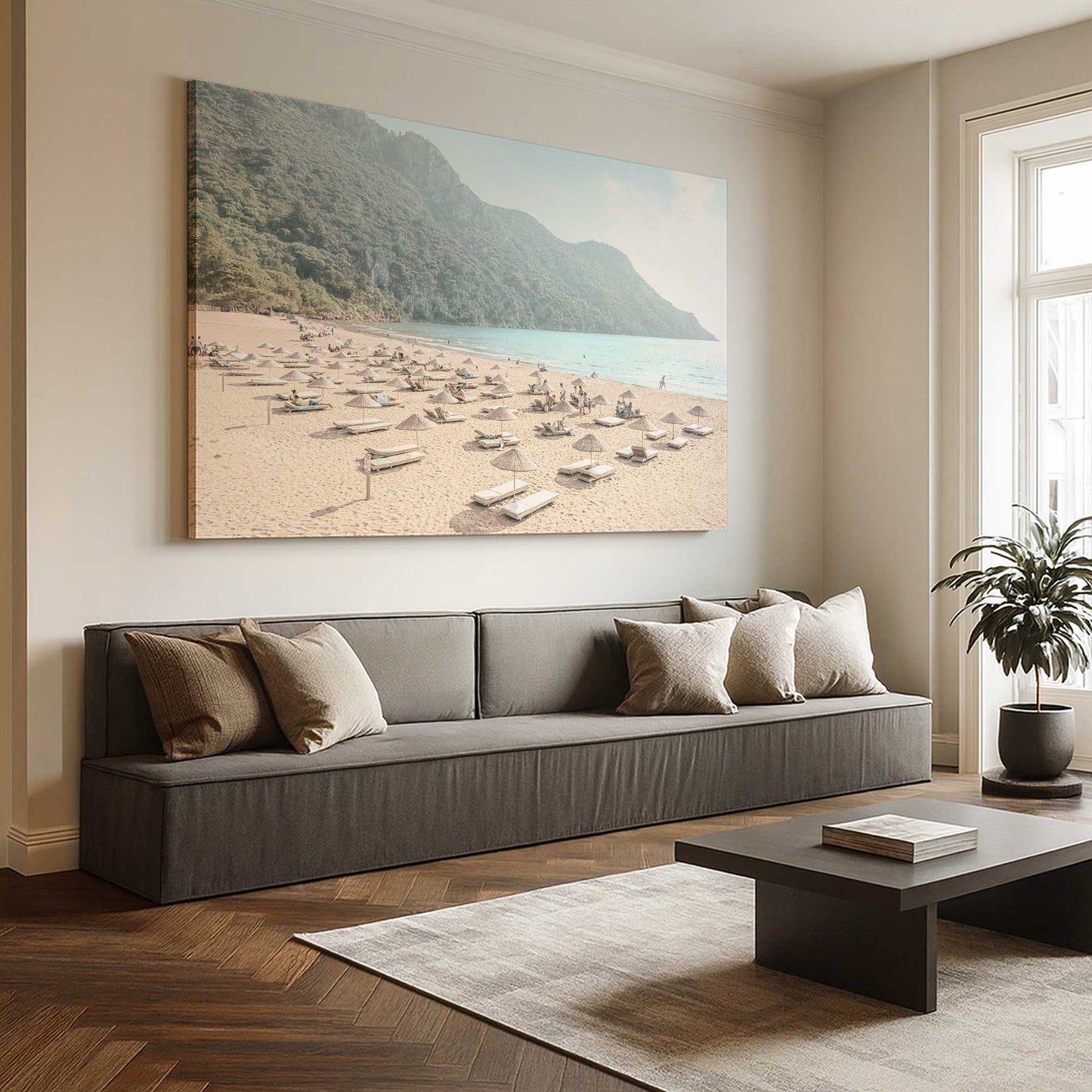 [Color:Stretched Canvas], Picture of art in a room