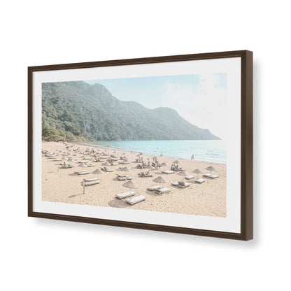 [Color:Brown], Picture of art in a Brown frame of the corner