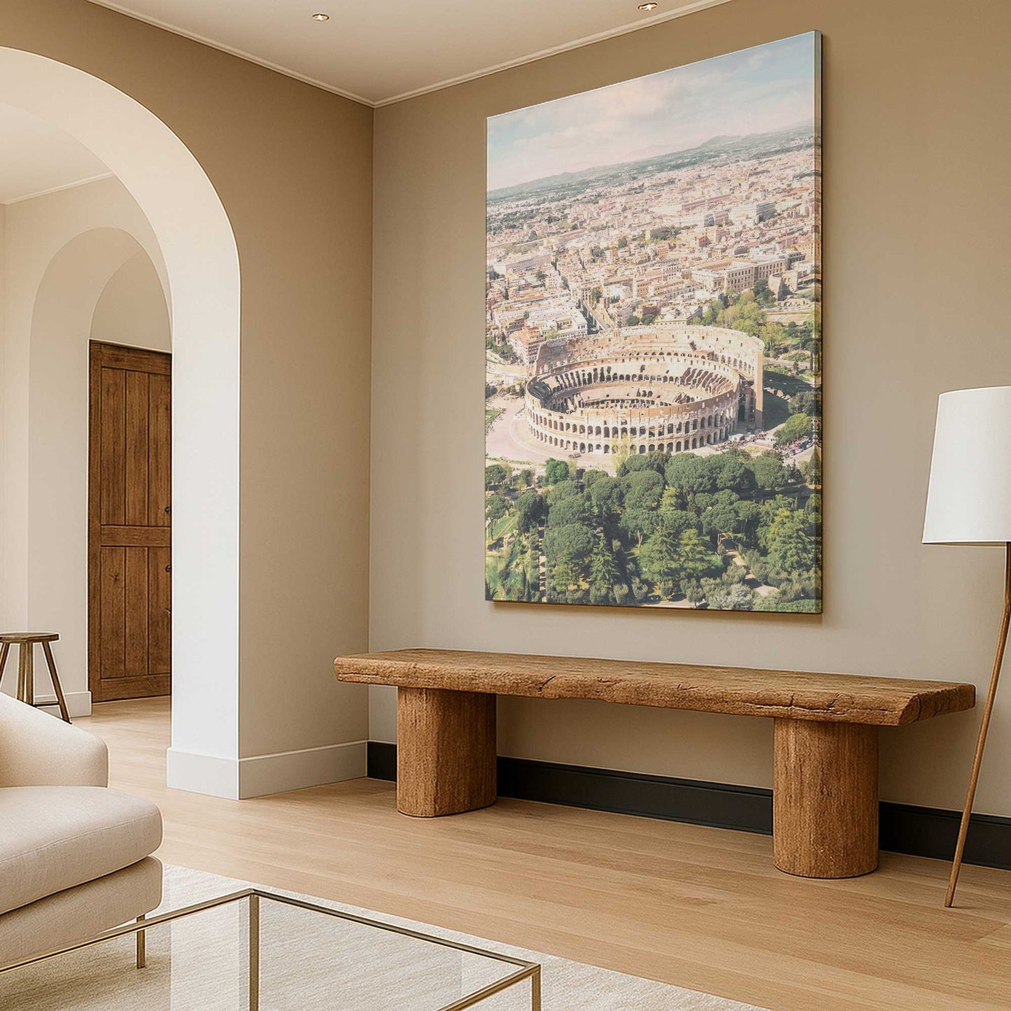 [Color:Stretched Canvas], Picture of art in a room