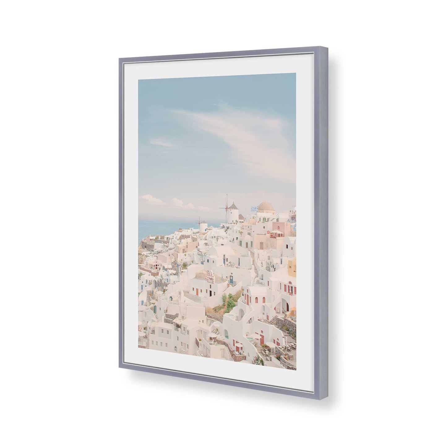 [Color:Polished Chrome], Picture of art in a Polished Chrome frame of the corner