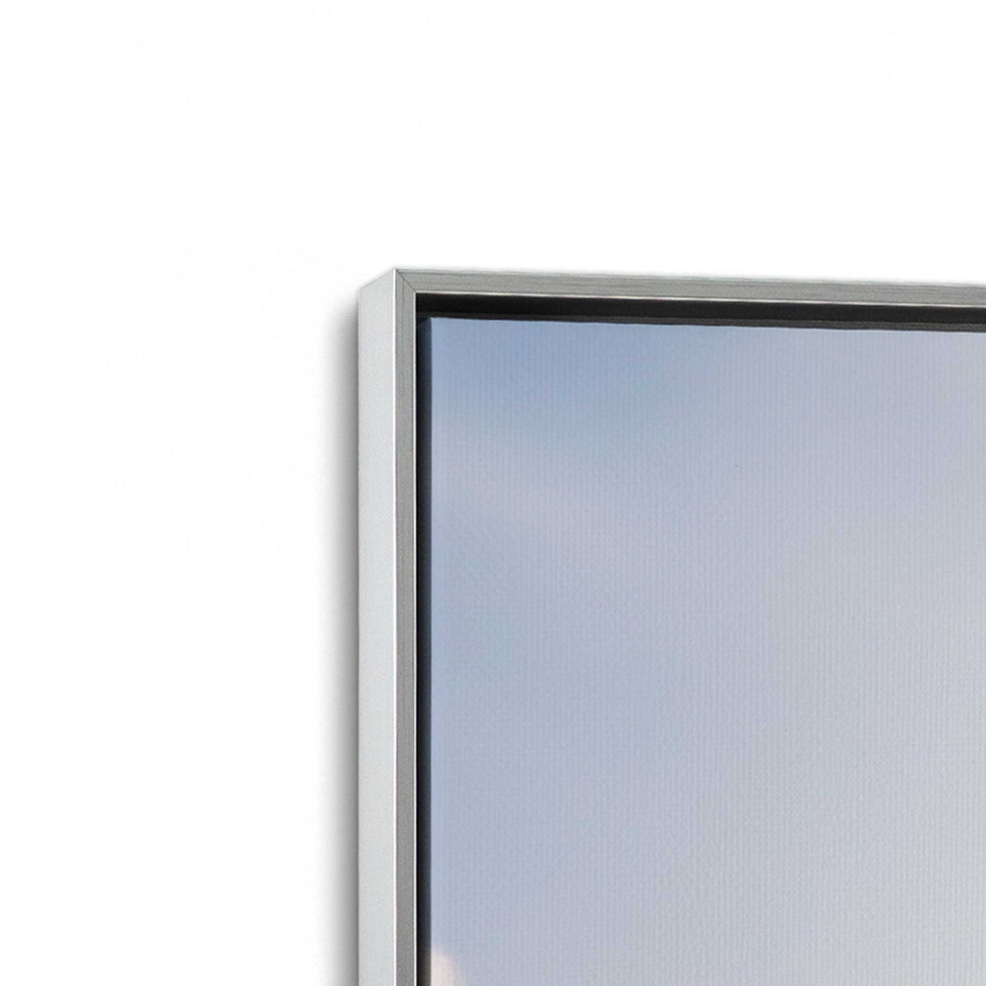 [Color:Polished Chrome], Picture of art in a Polished Chrome frame at an angle