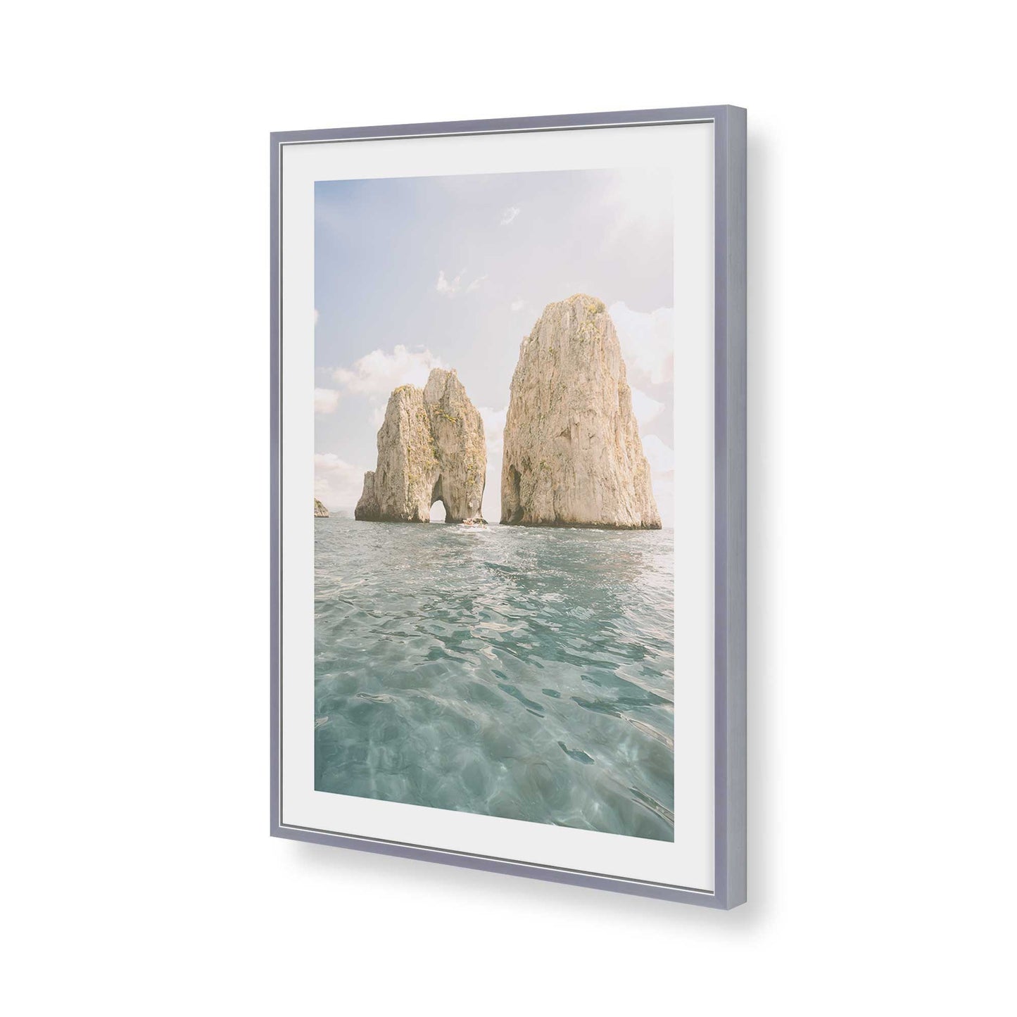 [Color:Polished Chrome], Picture of art in a Polished Chrome frame of the corner