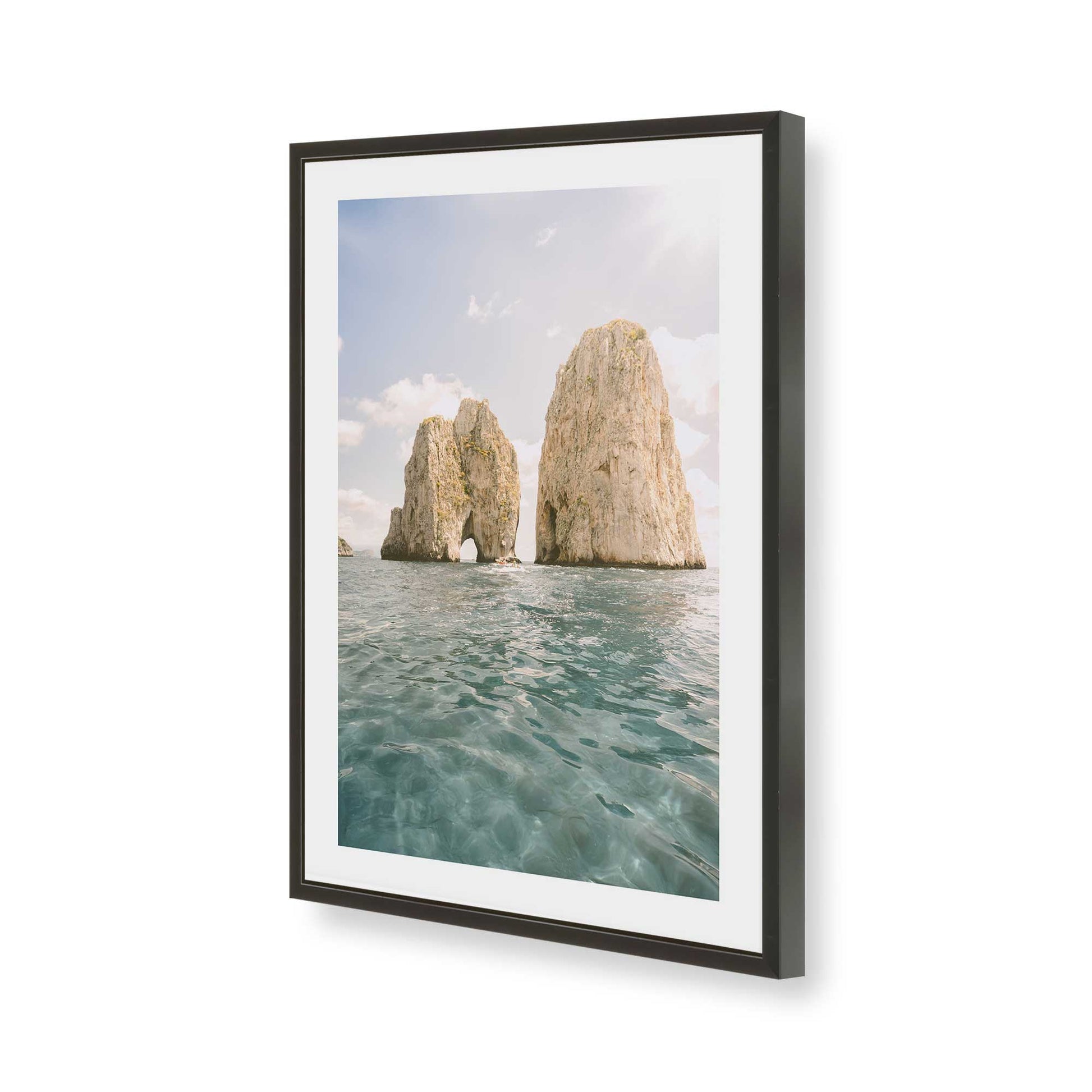 [Color:Satin Black], Picture of art in a Satin Black frame of the corner