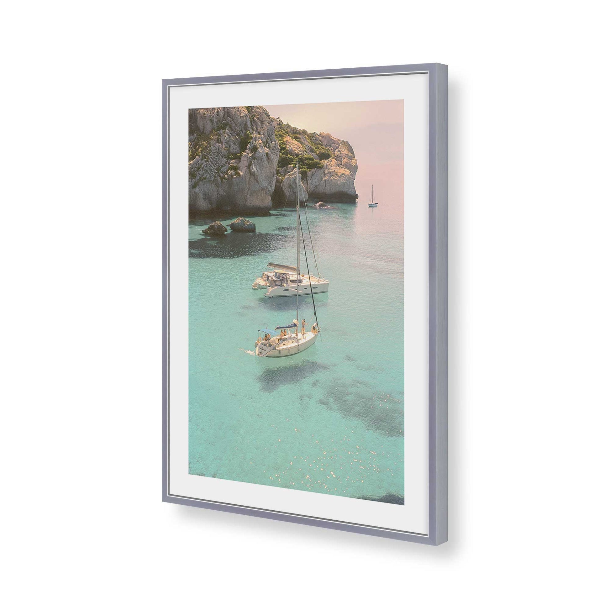 [Color:Polished Chrome], Picture of art in a Polished Chrome frame of the corner