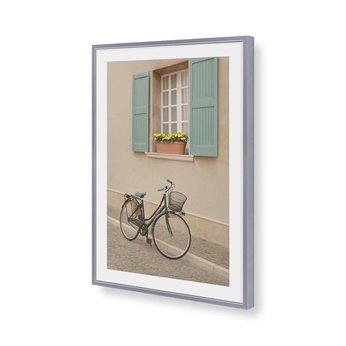 [Color:Polished Chrome], Picture of art in a Polished Chrome frame of the corner