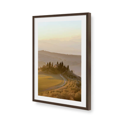 [Color:Brown], Picture of art in a Brown frame of the corner