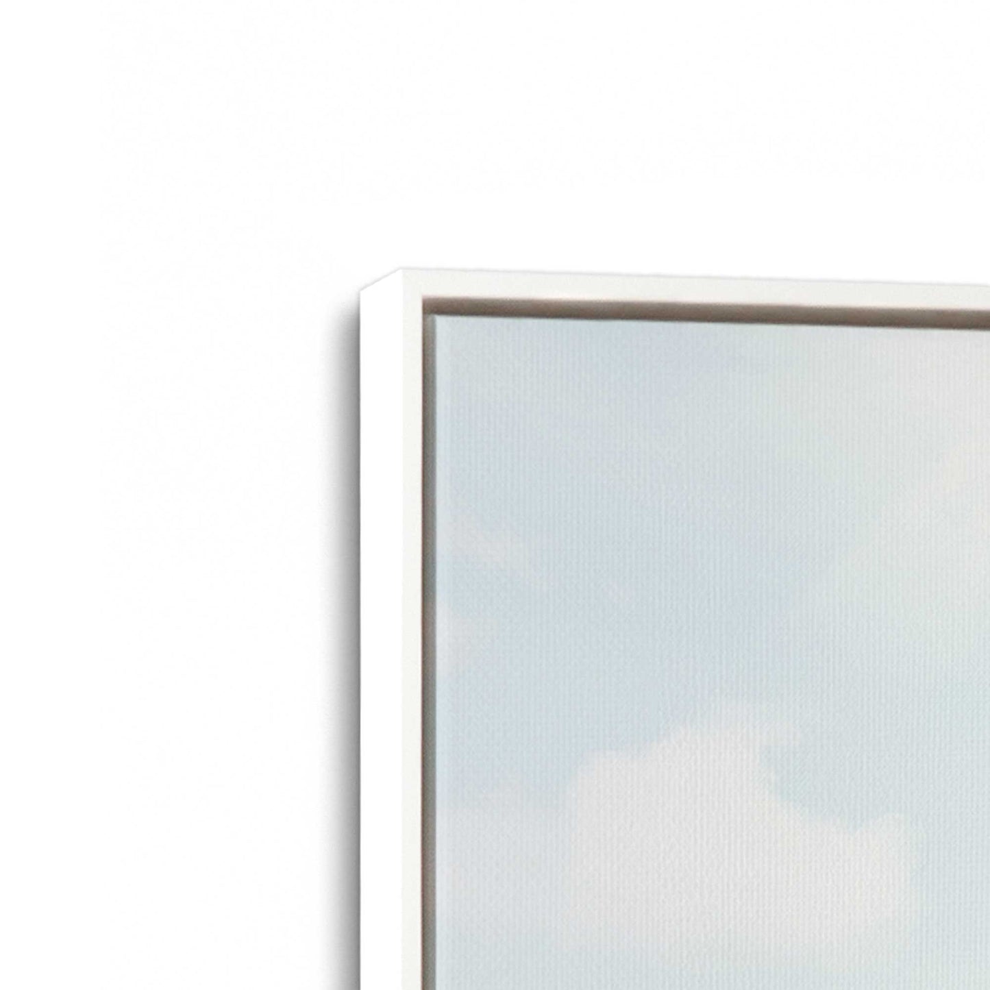 [Color:Opaque White], Picture of art in a White frame at an angle