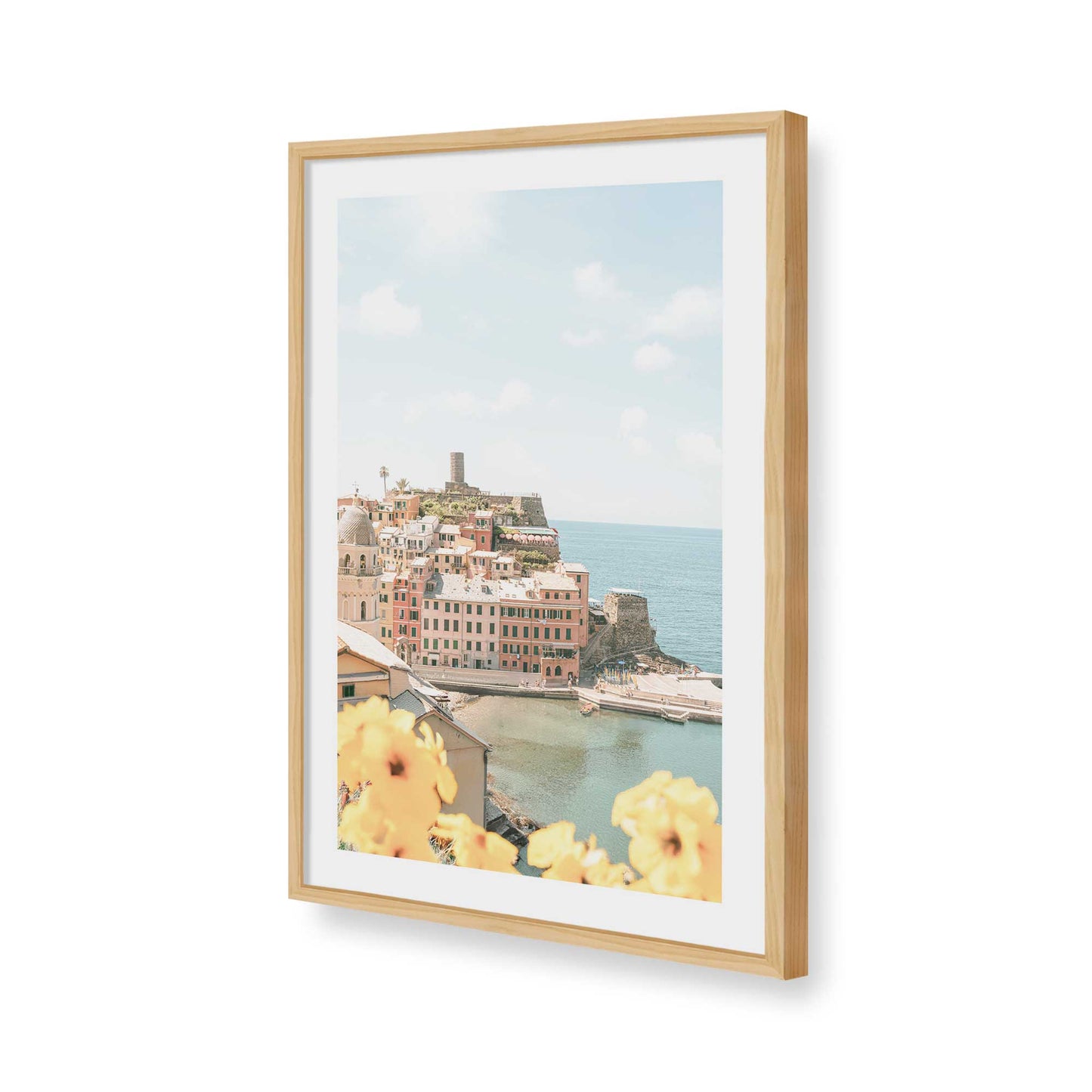 [Color:American Maple], Picture of art in a American Maple frame of the corner