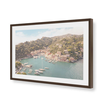 [Color:Brown], Picture of art in a Brown frame of the corner