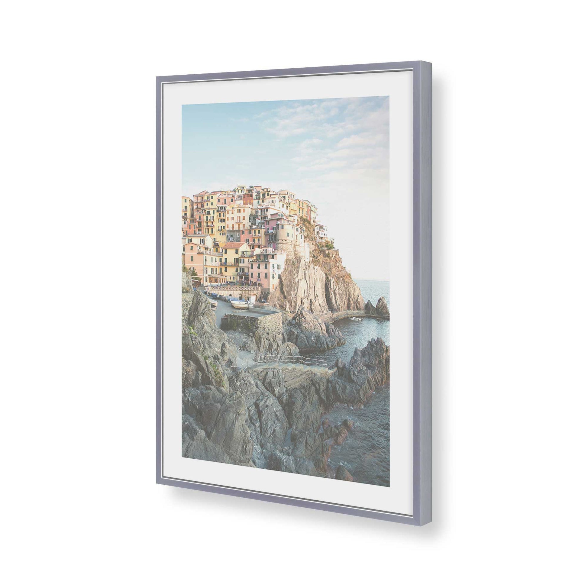 [Color:Polished Chrome], Picture of art in a Polished Chrome frame of the corner