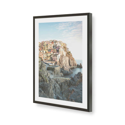 [Color:Satin Black], Picture of art in a Satin Black frame of the corner